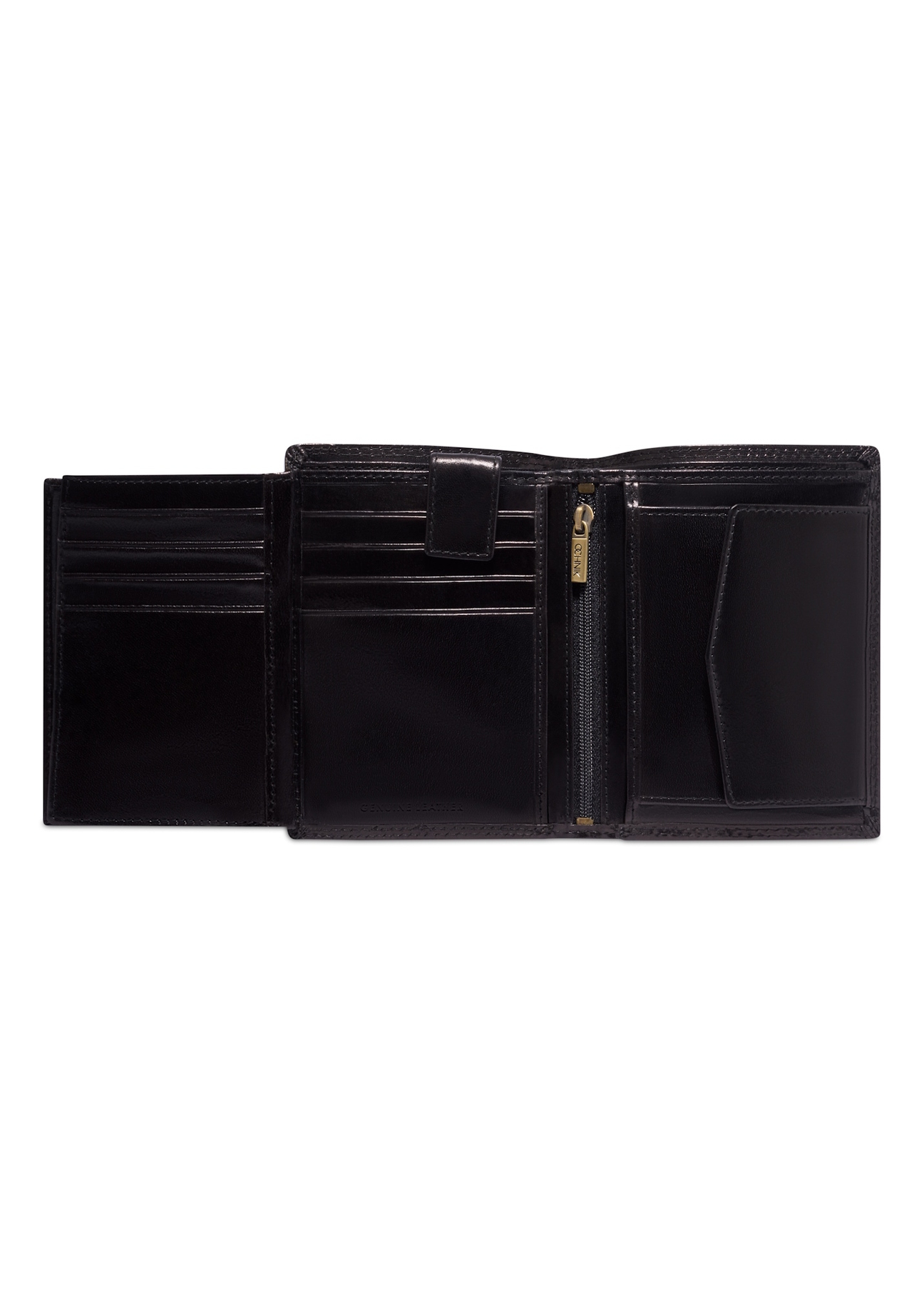 Men's wallet PL-190-99(KS), product view inside on white background.