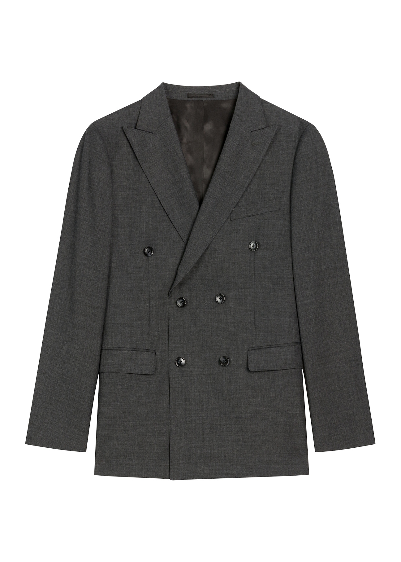 Men's graphite wool jacket MARMT-0025-9D(Z26) - front product view, on white background.
