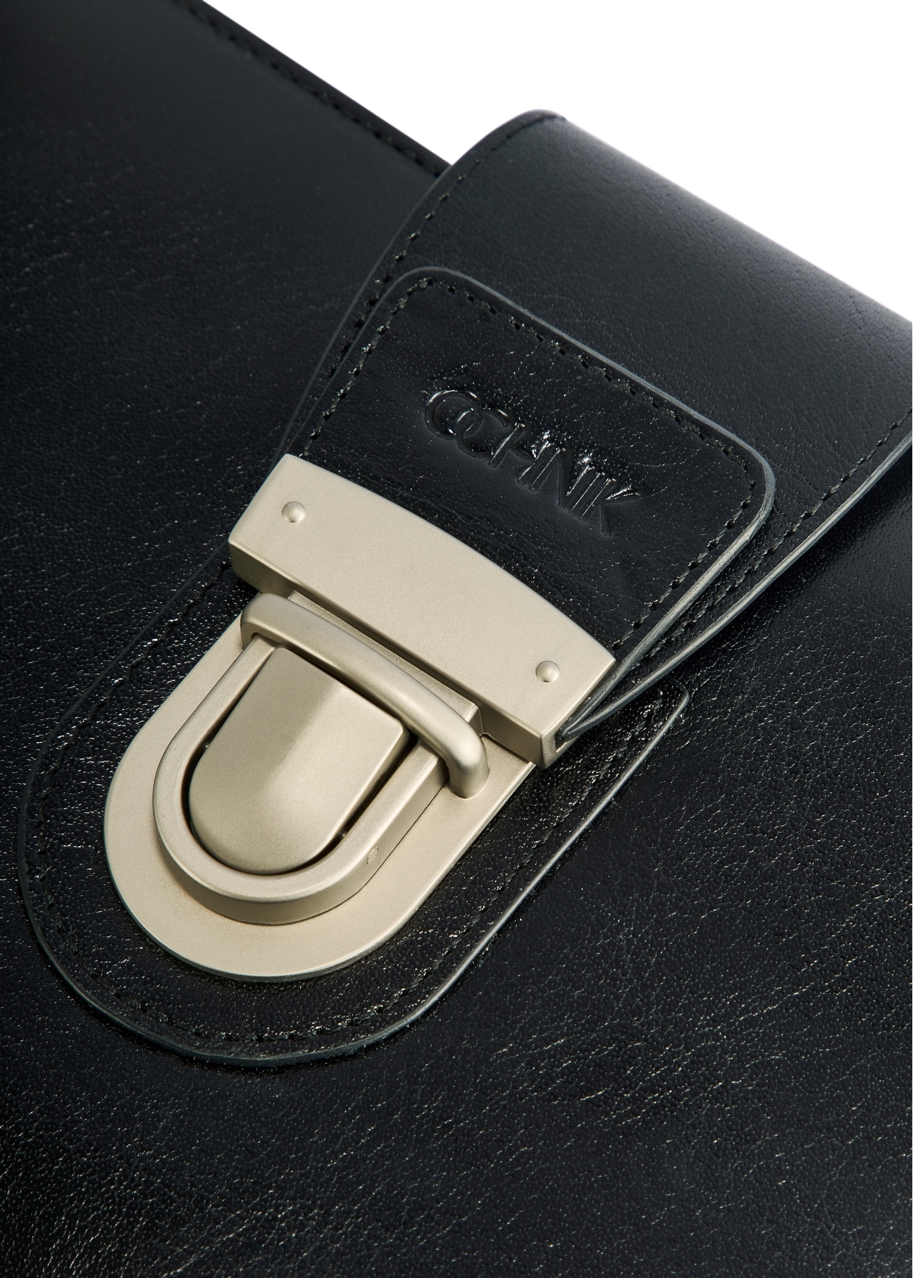 Elegant leather organizer TORMS-0484-99(Z25), close-up of the product detail, view on a white background.
