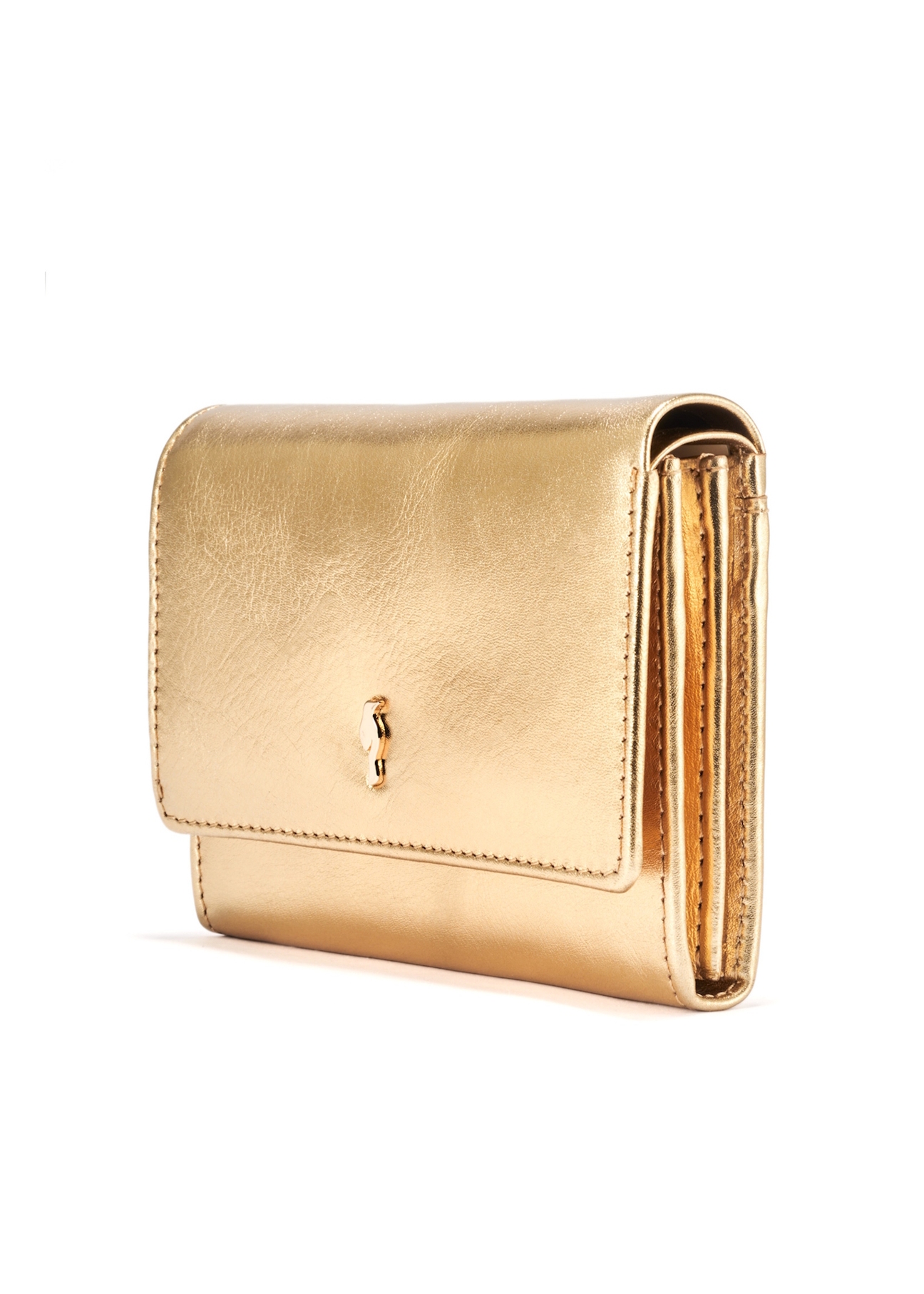 Gold leather women's wallet PORES-0959-28(W25)