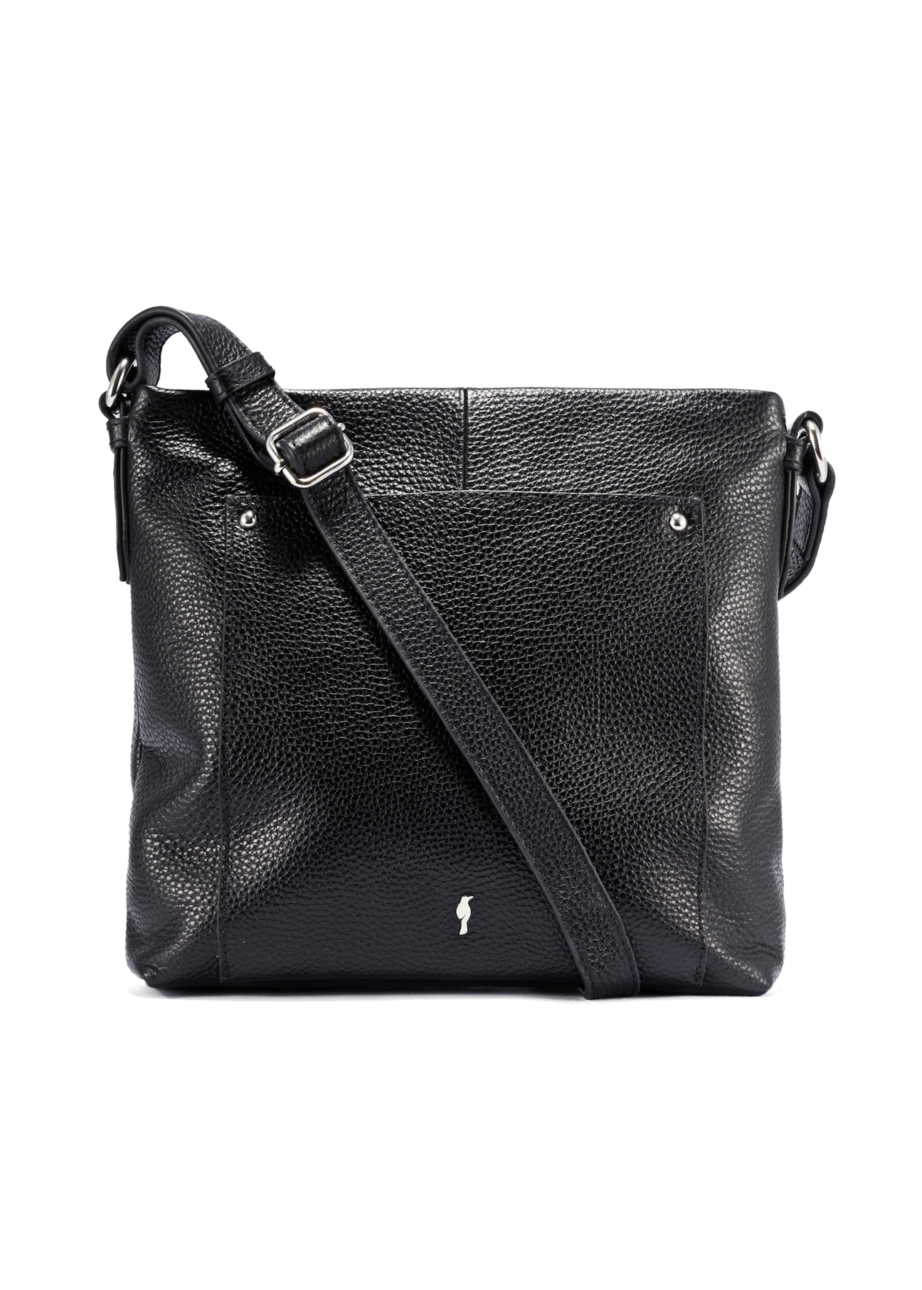 Black leather women's handbag TORES-1157-99(Z25), product visible from the front on a white background.