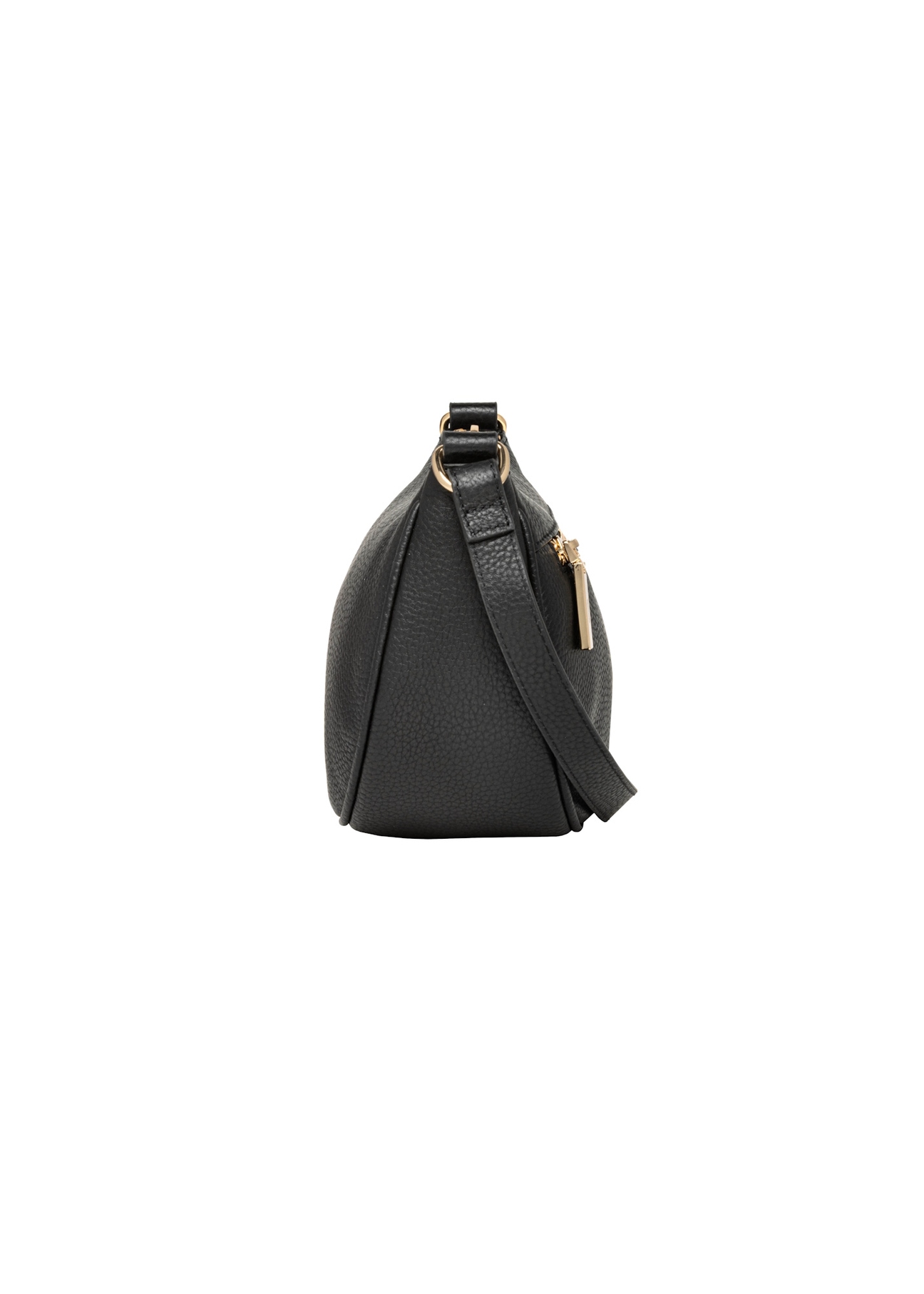 TORES-1426-9I(Z26), semi-circular women's handbag, side view of the product on a white background.