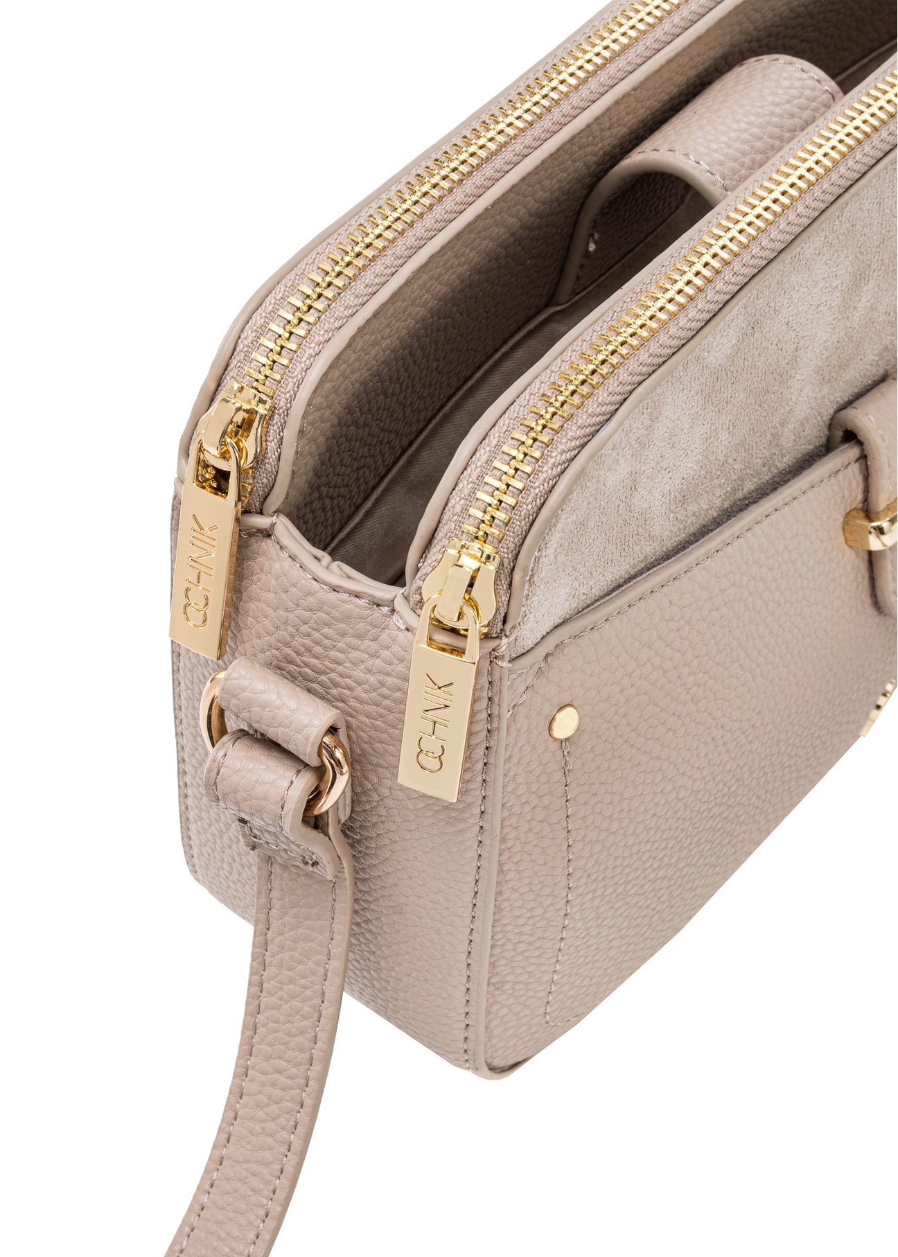 Light beige small women's handbag TOREC-0830B-80(Z25), close-up of the product detail on a white background.