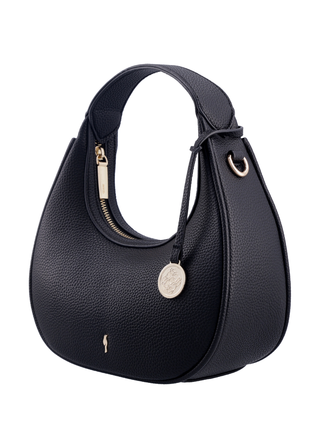 Black small shoulder bag TOREC-1319-9I(Z26), diagonal product view on white background.