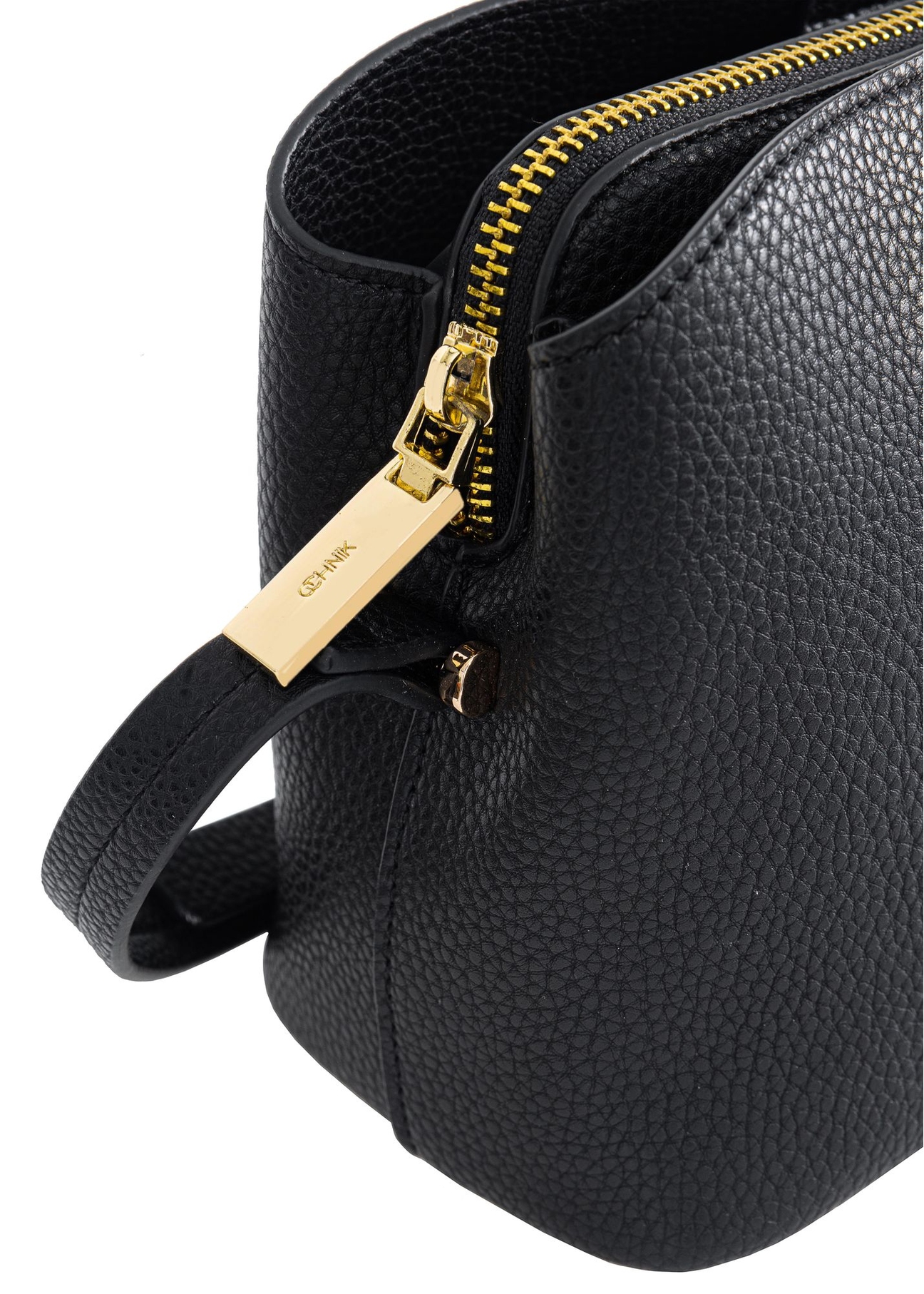 Black women's handbag with strap TOREC-0768A-99(W24)-06
