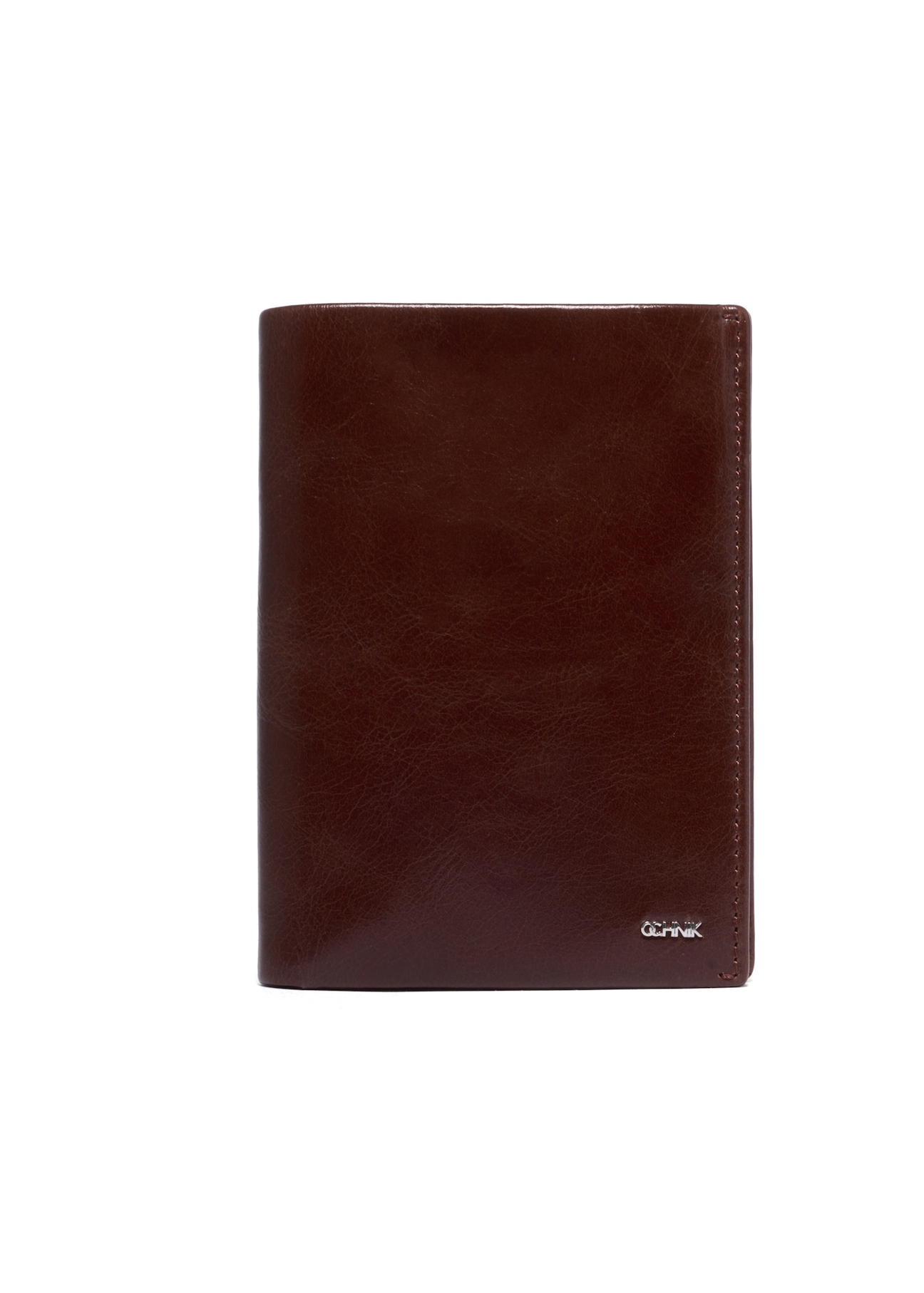 Light brown men's leather wallet PORMS-0737-1G(Z26), front product view on white background.