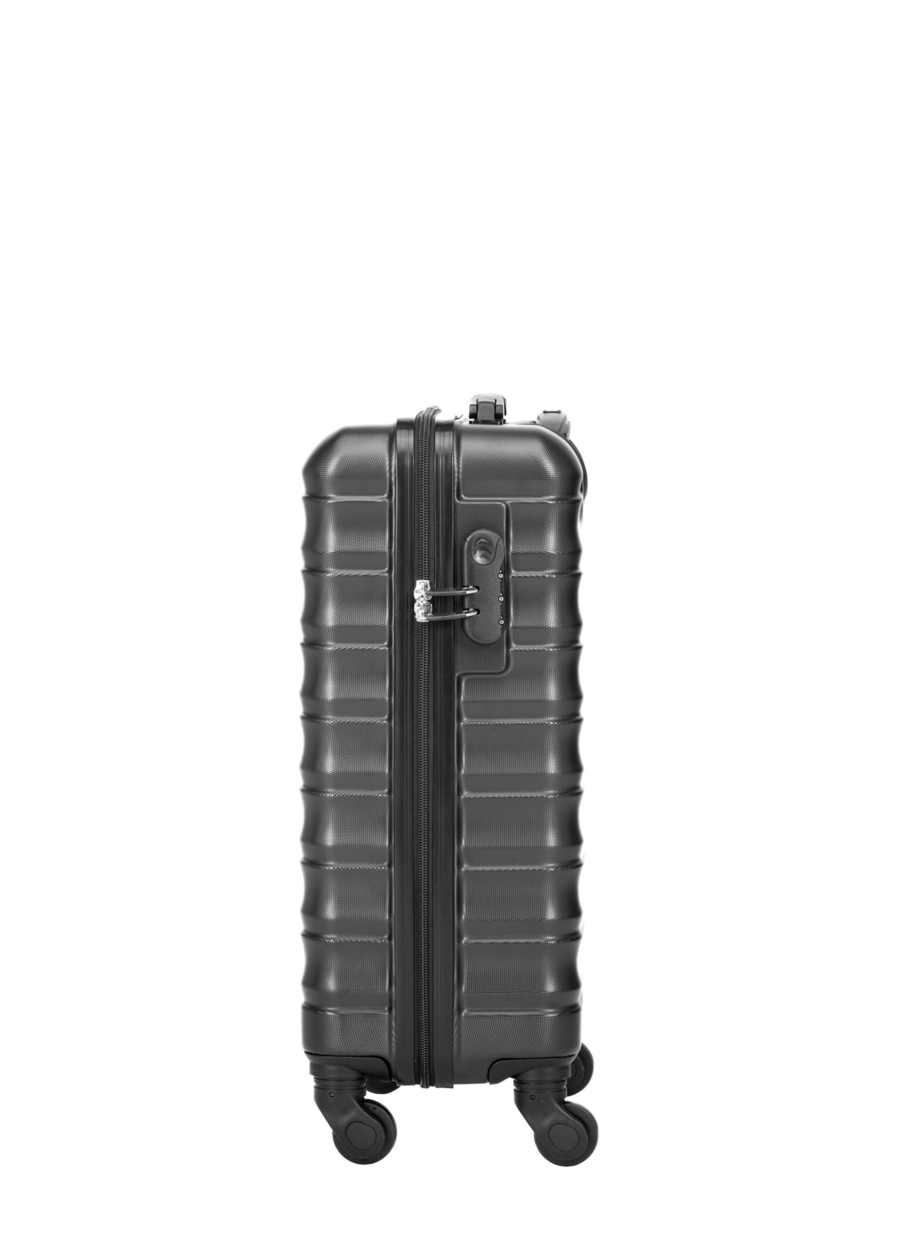 Small suitcase on wheels WALAB-0081-99-19(W26), side view of the product on a white background.