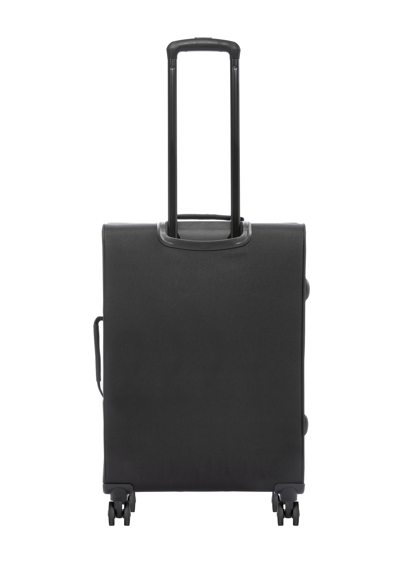 Medium suitcase on wheels WALNY-0045-99-24(W26), product view from the back on a white background.