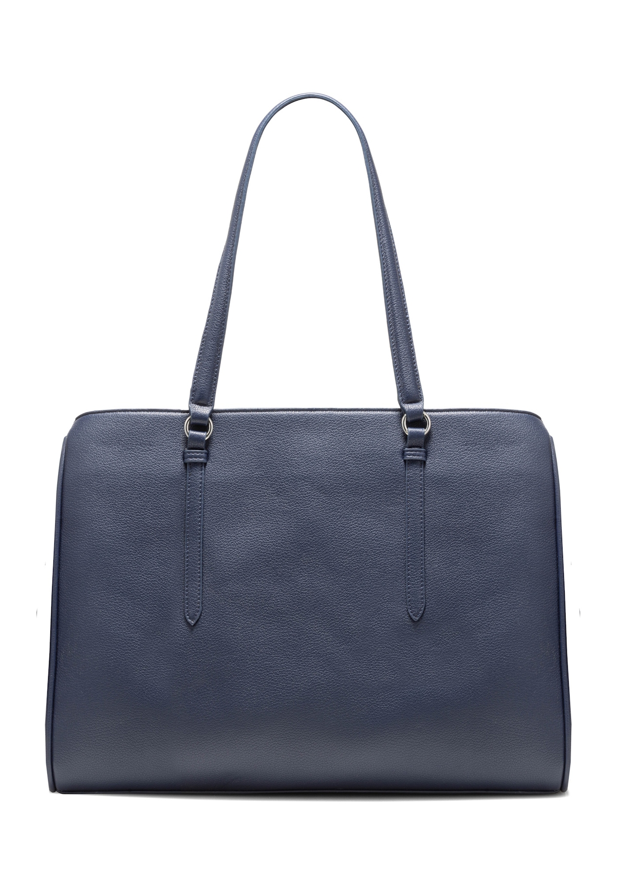 Large navy blue women's bag TOREC-1064-69(Z25), product view from the back on a white background.