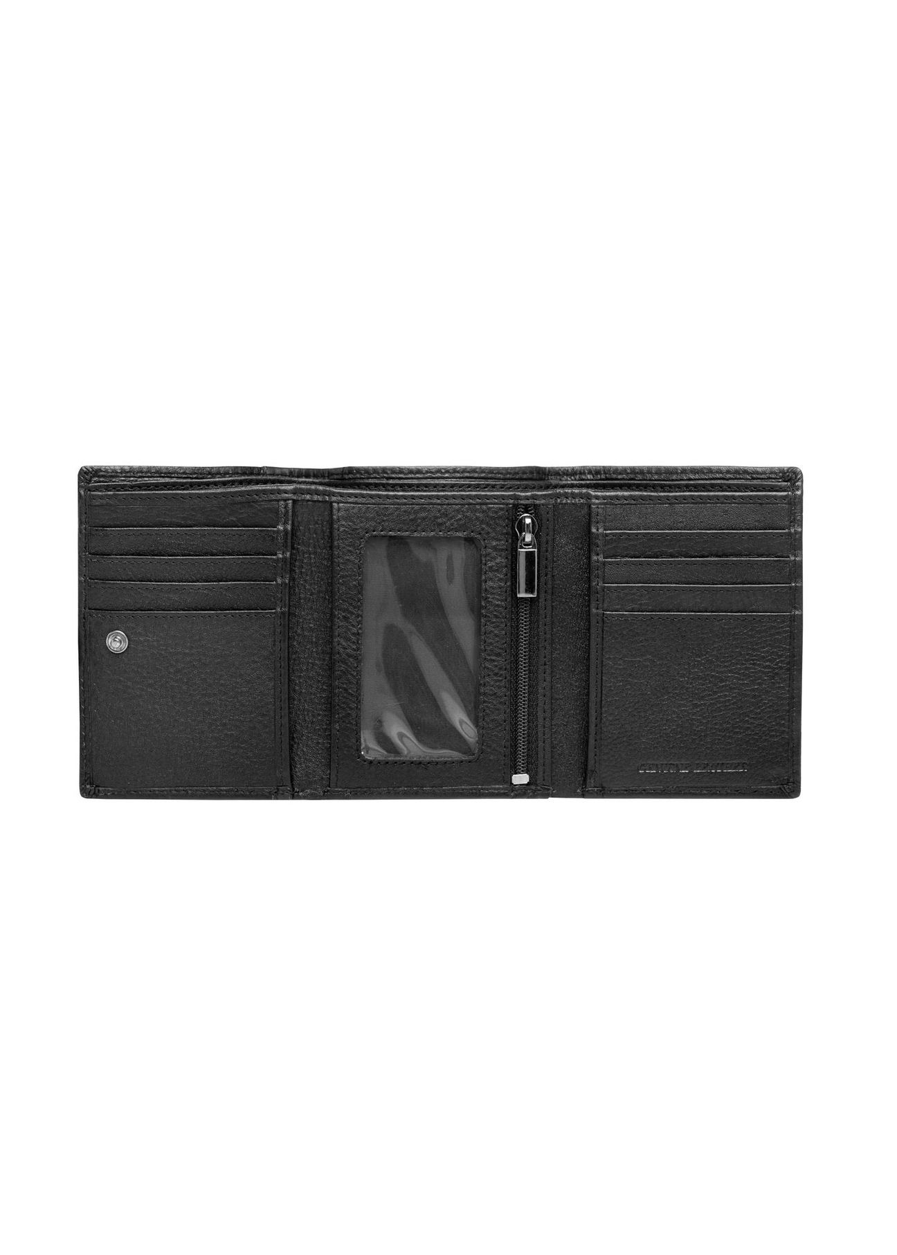 Small men's leather wallet PORMS-0683-99(W26) - product view from above, on white background.