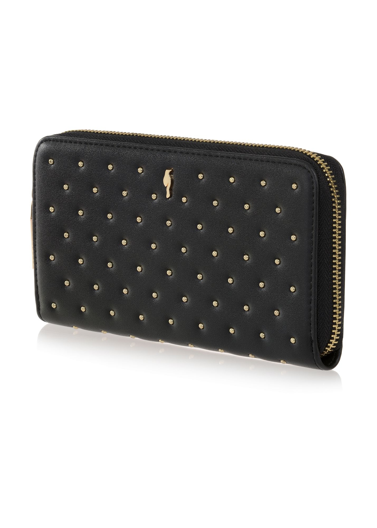 Large black women's wallet with rhinestones POREC-0346-99(Z23)-03