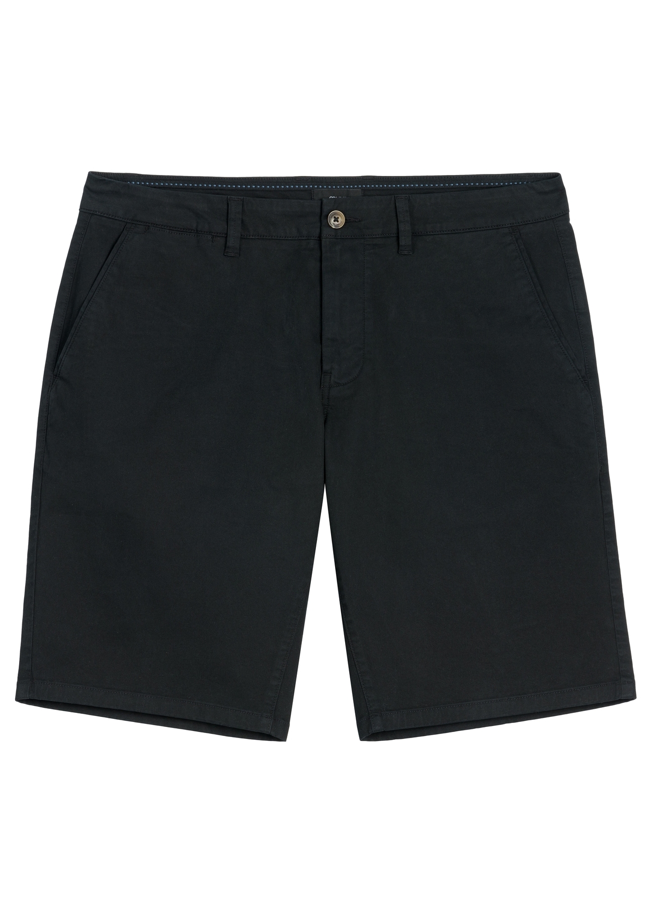 Men's black cotton shorts SZOMT-0029-99(W26), front product view on white background.