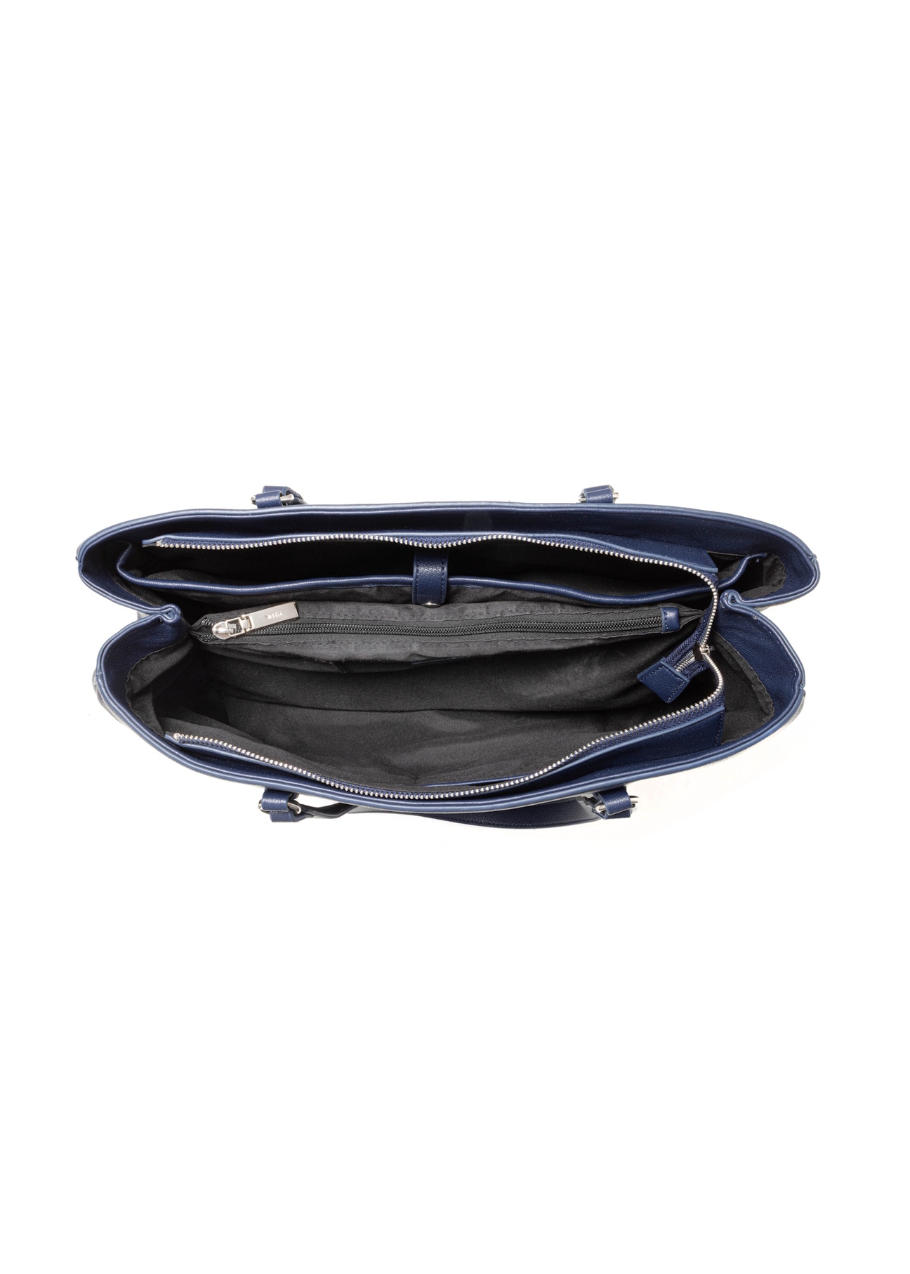 Large navy blue women's bag TOREC-1064-69(Z25), product view inside on white background.