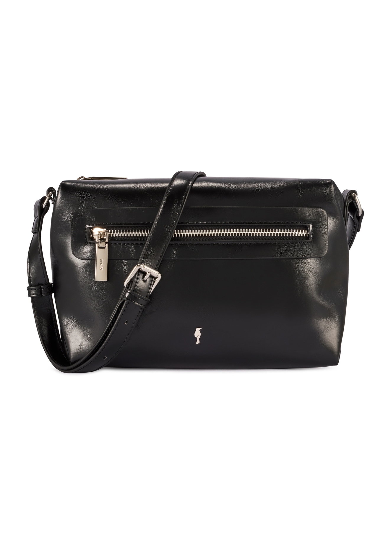 Black women's shoulder bag TOREC-1207-9F(W26), front product view on white background.