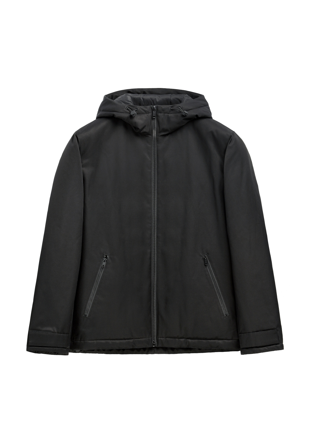 Black men's transitional jacket KURMT-0436-99(Z26), front product view on white background.