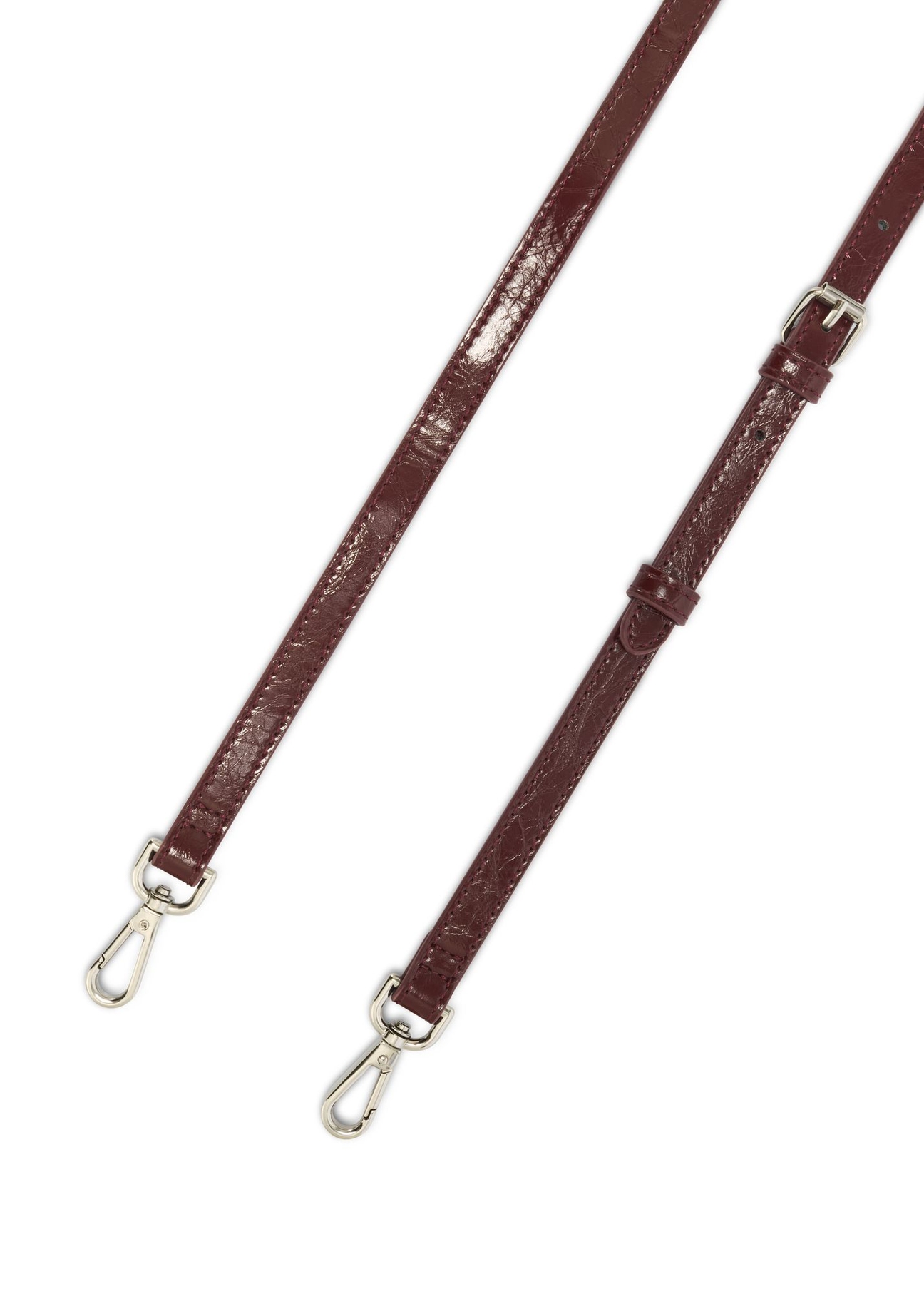 Burgundy women's handbag TOREC-0003J-49(Z25) - view of the strap on a white background.