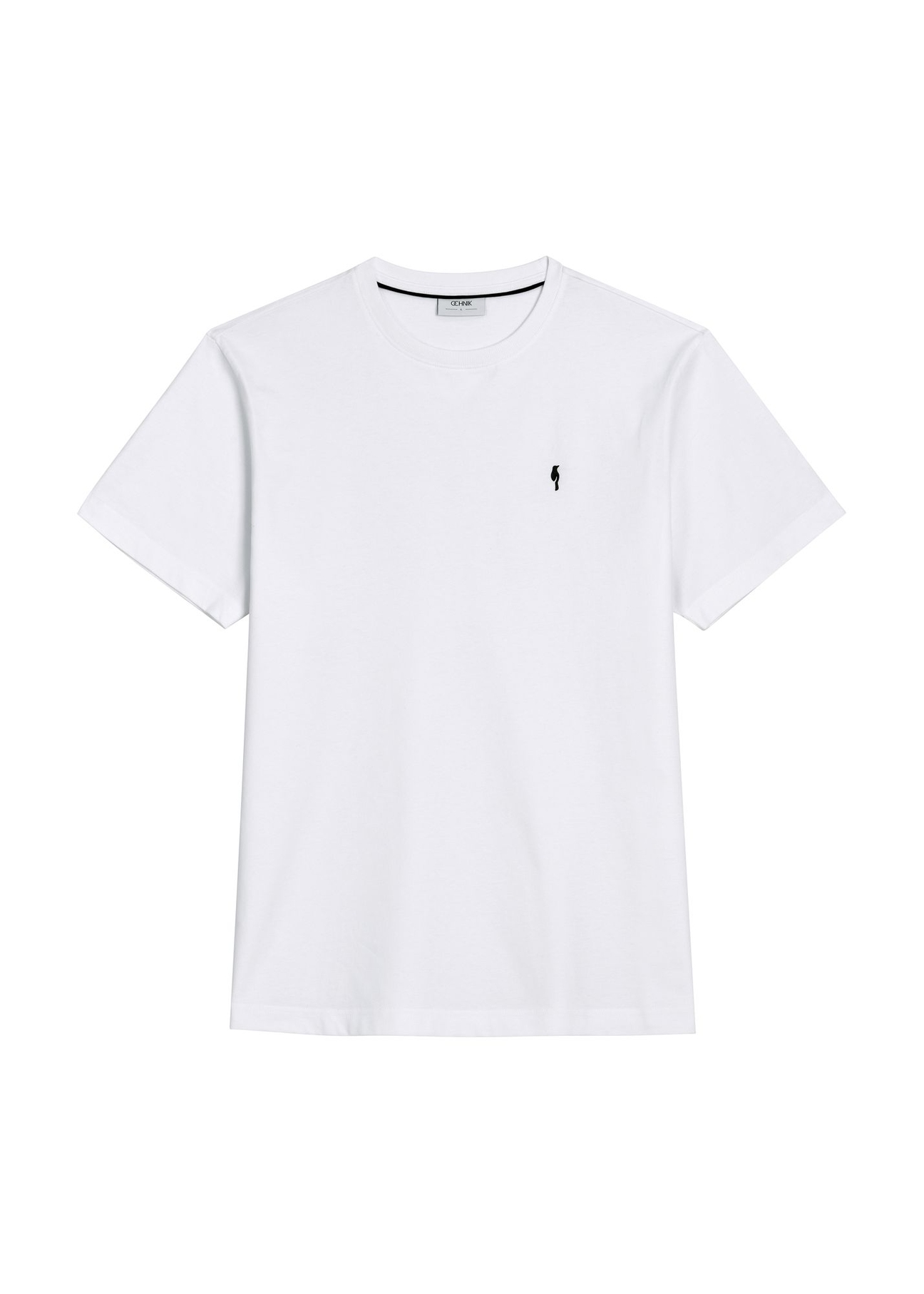 Men's white cotton T-shirt TSHMT-0158-0A(Z26) - front product view, on a white background.