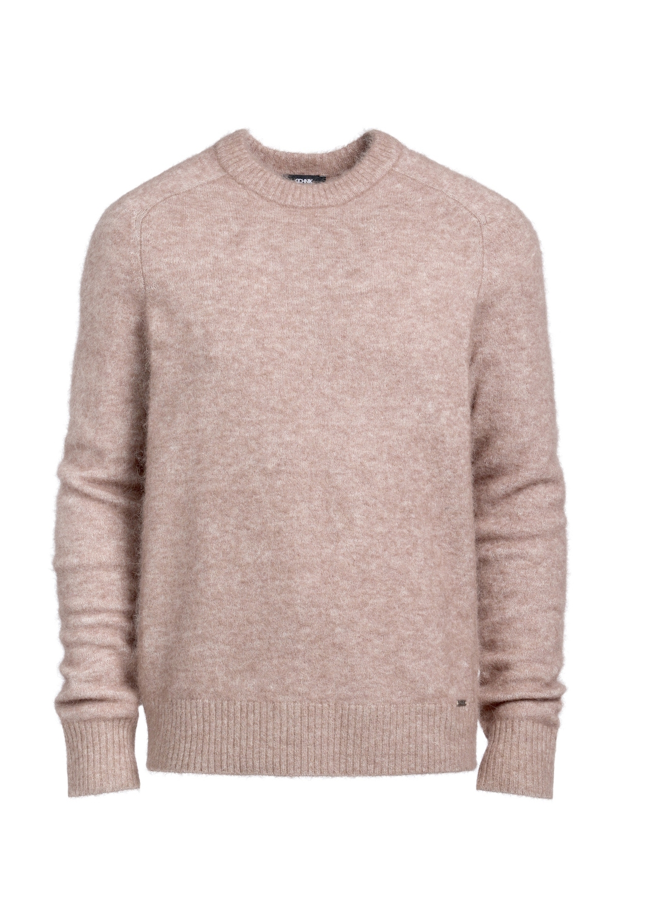 Men's camel wool sweater SWEMT-0171-24(Z25), front product view on white background.