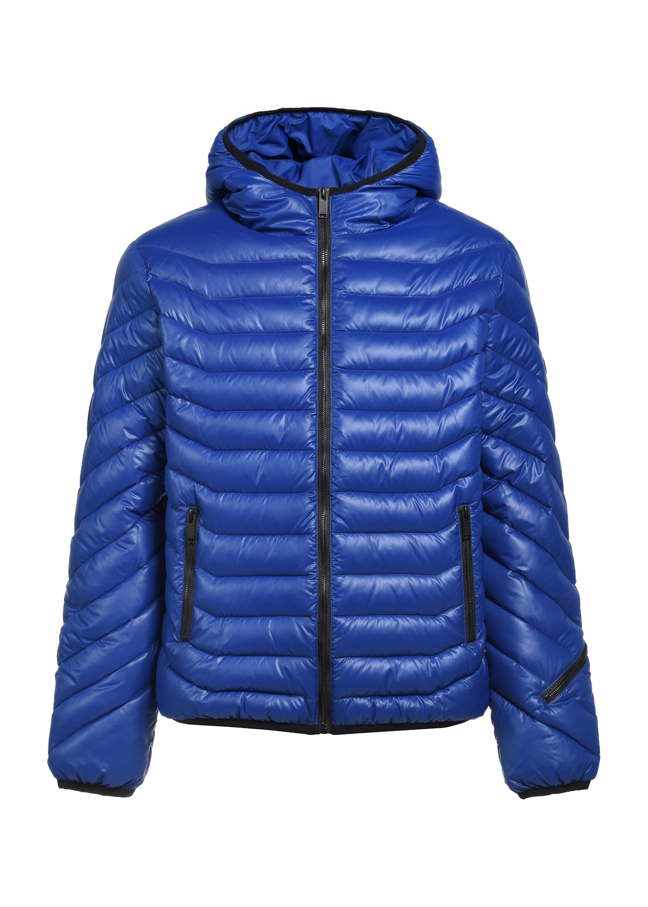 Men's blue jacket KURMT-0380-61(Z25), front product view on white background.