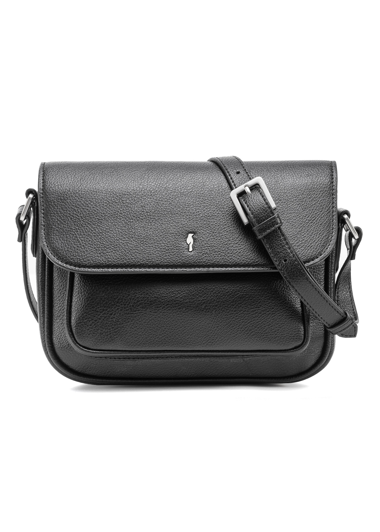 Black women's messenger bag TOREC-1072-99(Z25), front product view on white background.