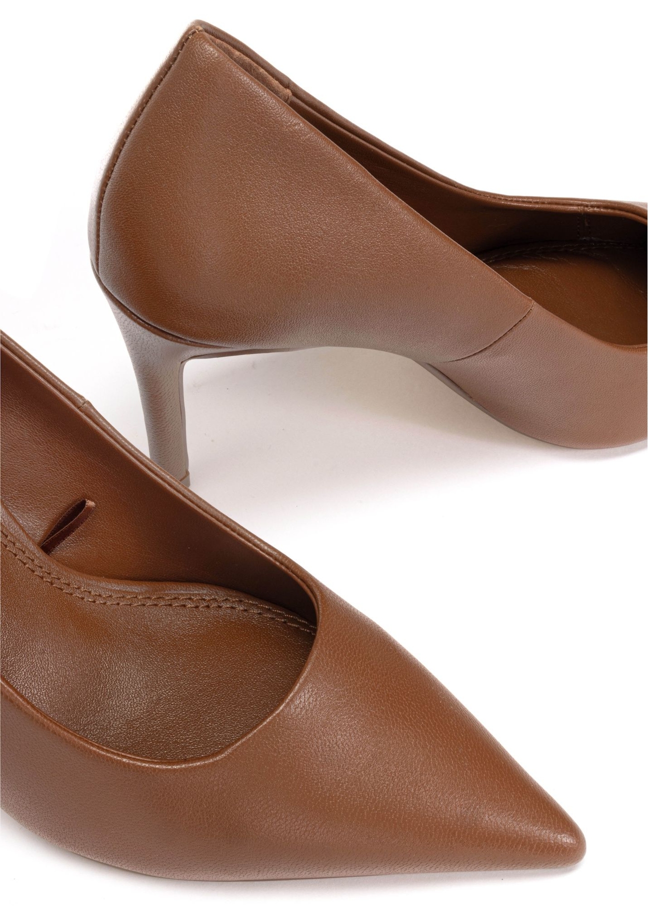 Brown leather women's high heels BUTYD-1131-88(W25)-07