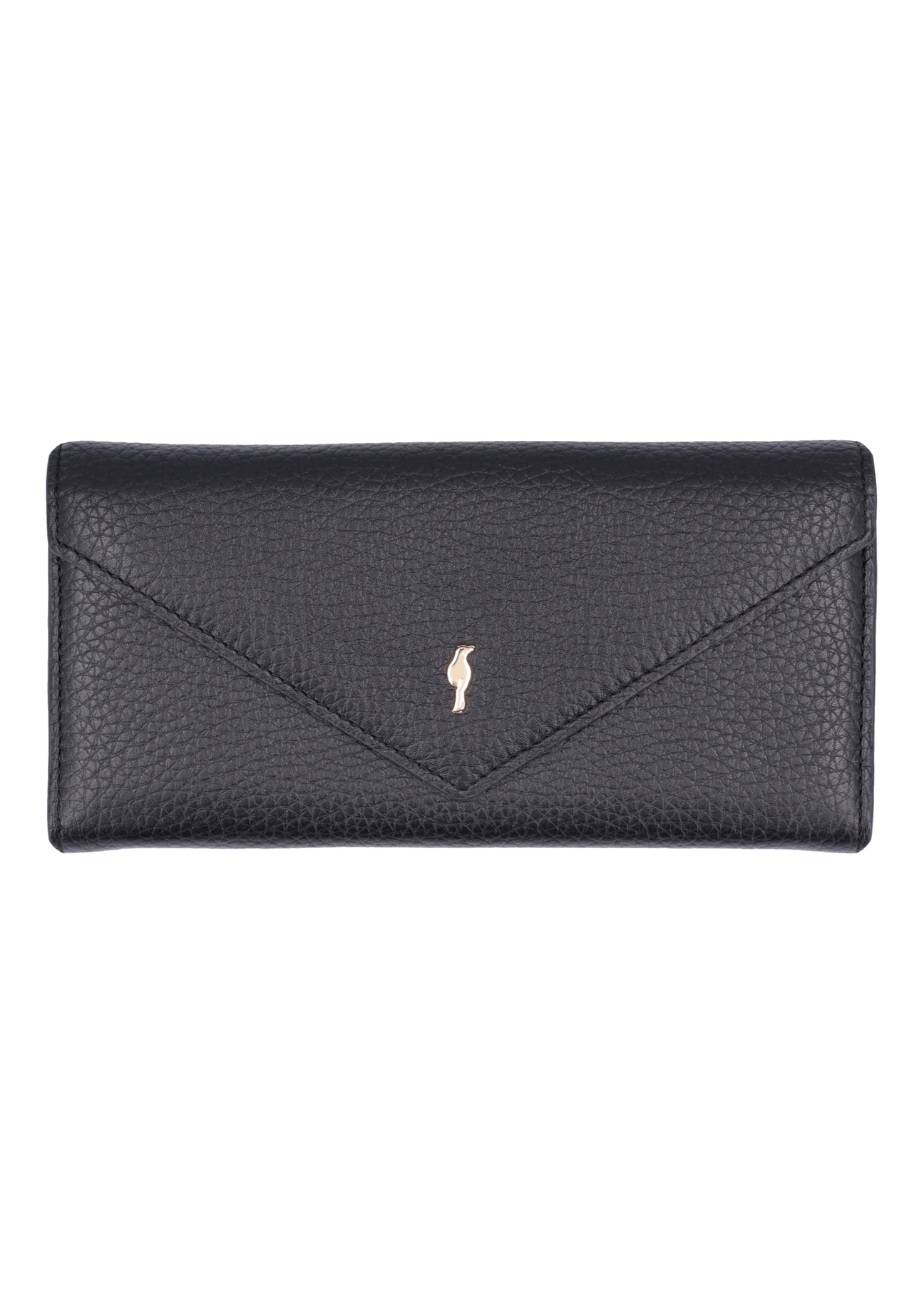 Black small women's wallet PORES-1017-9I(Z26), front product view on white background.