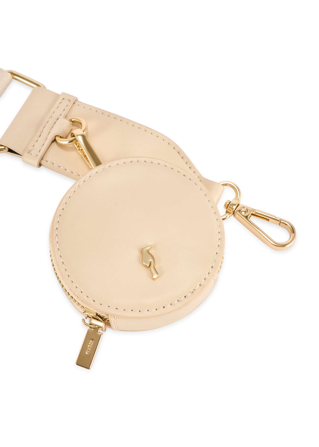 Small cream women's handbag TOREC-1171-0B(W26), close-up of the product detail, view on a white background.-02