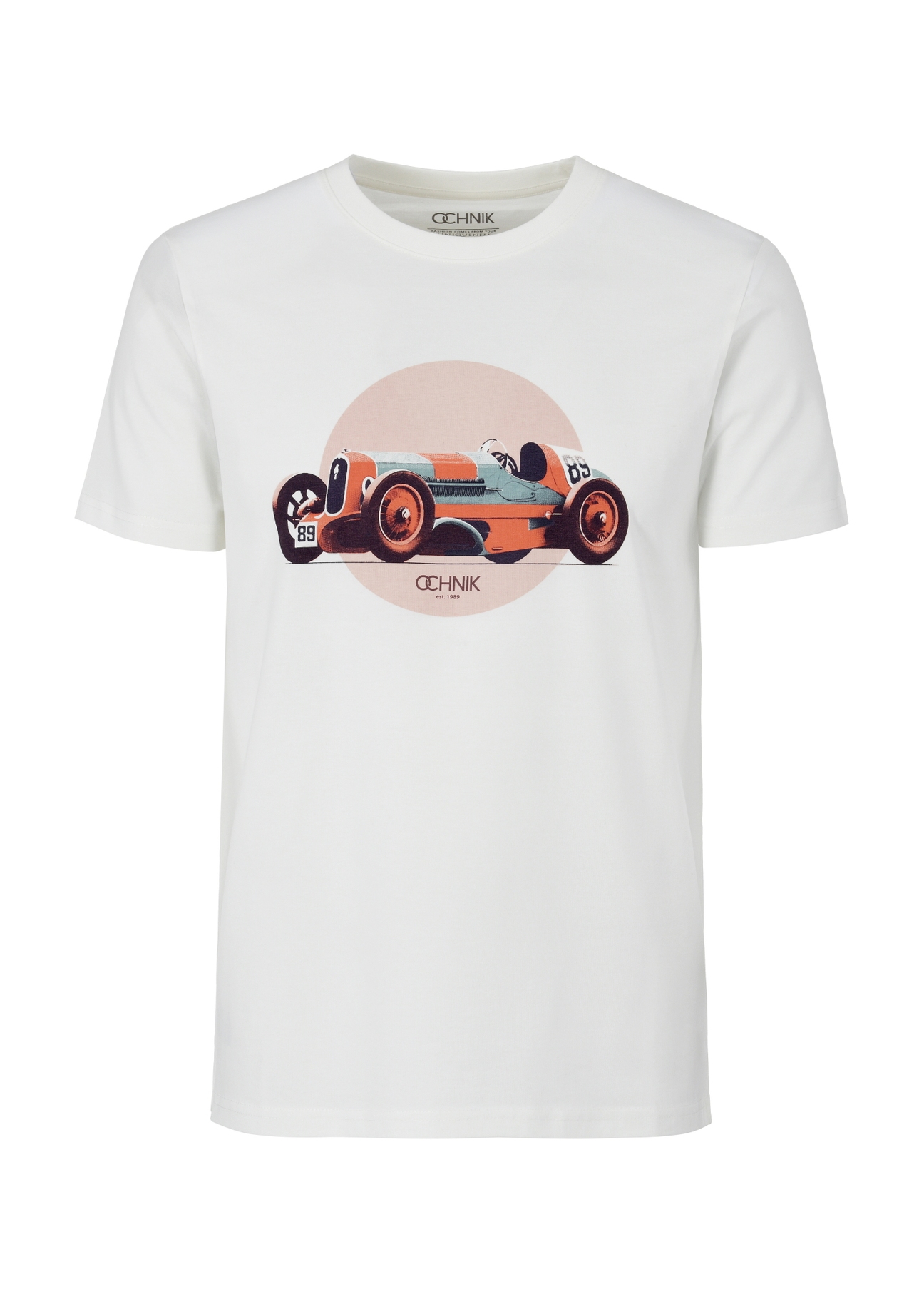 Cream Printed Men's T-shirt TSHMT-0106-12(W24)-03