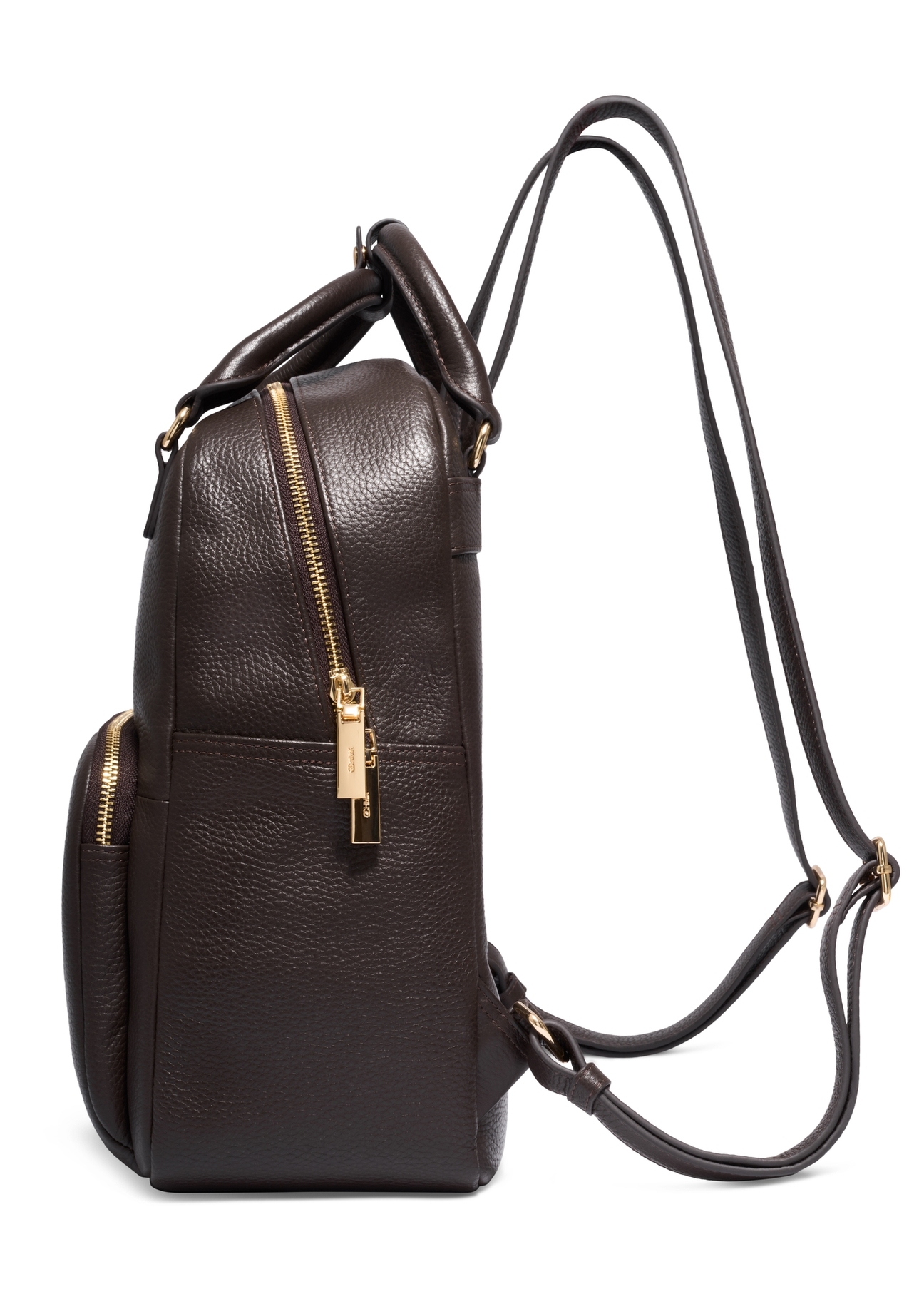 Brown leather women's backpack TORES-1146-1I(Z26)