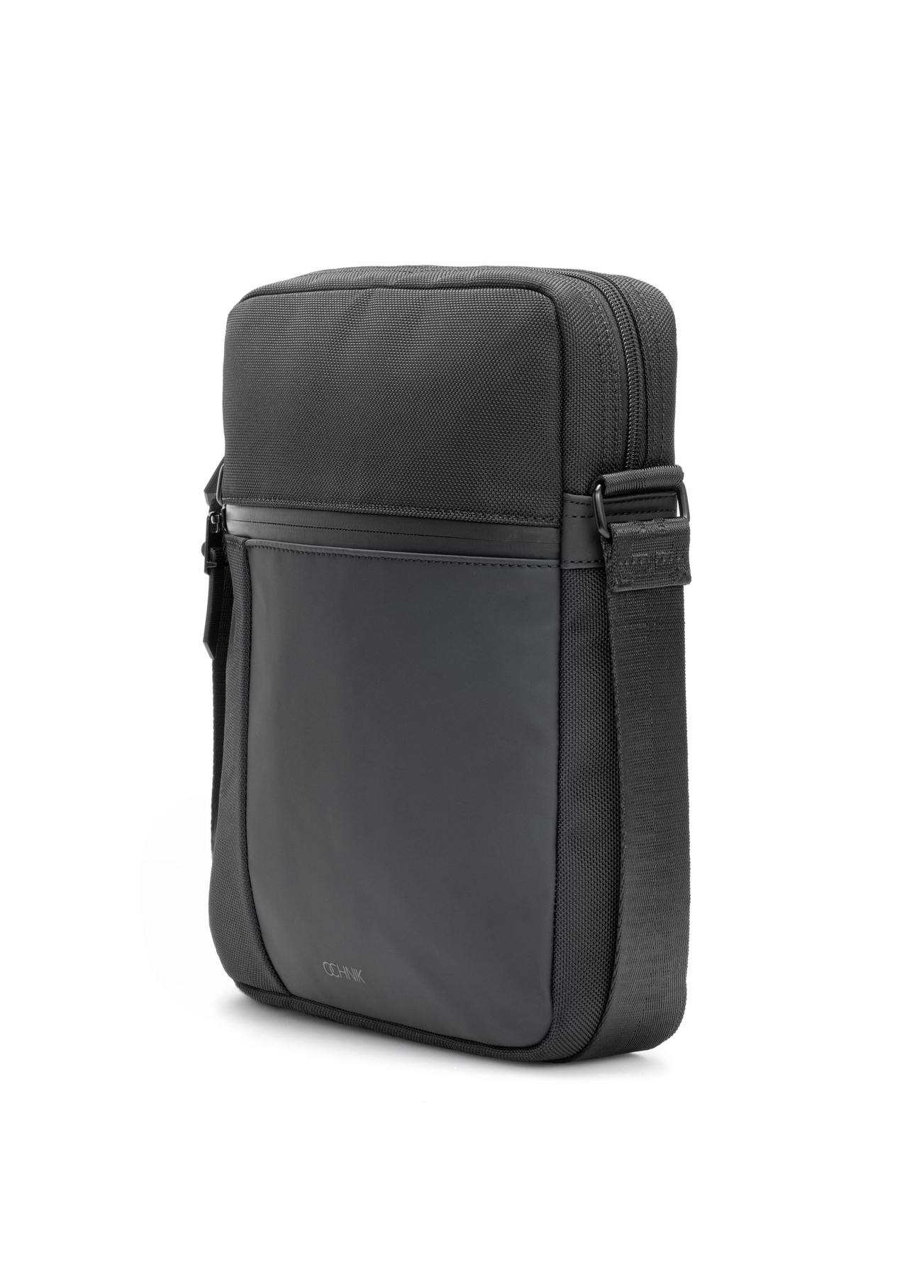 Men's city bag in black TORMN-0402-99(W26) - diagonal product view, on a white background.