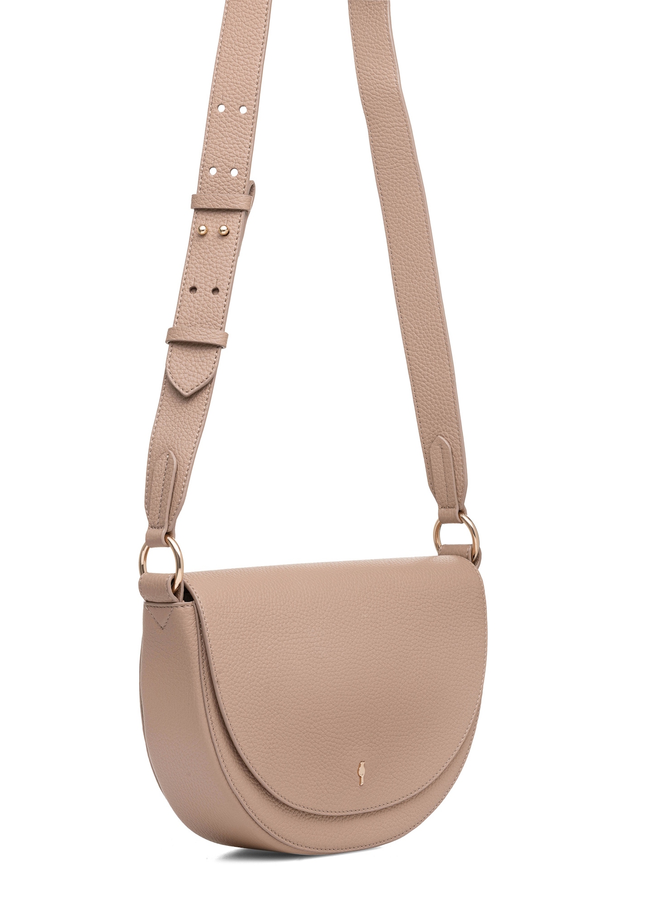 Beige leather women's handbag TORES-0895D-81(Z25), product view with strap on white background.