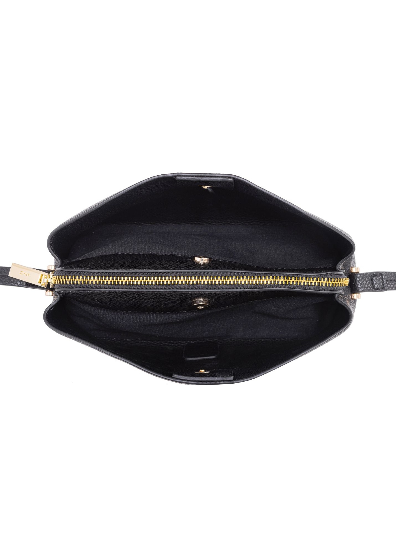 Black women's handbag with strap TOREC-0768A-99(W24)-05