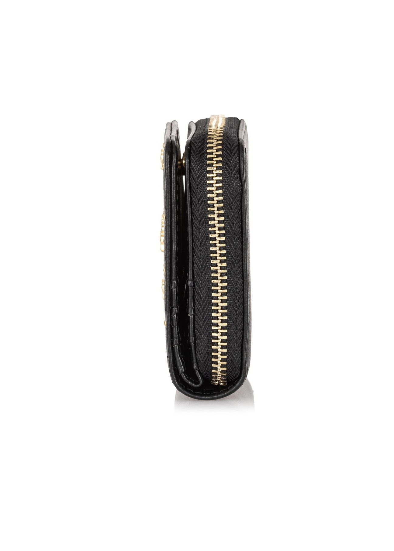 Small black women's wallet with rhinestones POREC-0158C-99(Z23)-03