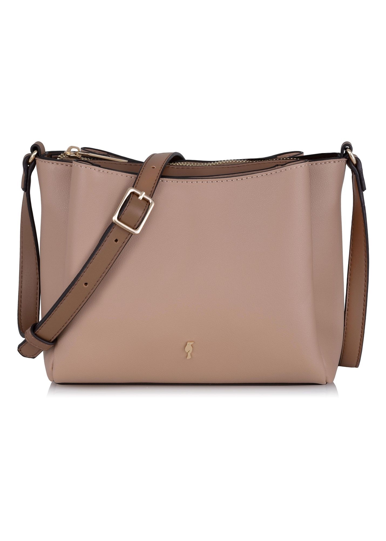 Small beige imitation leather handbag TOREC-0914-81(W24)-01