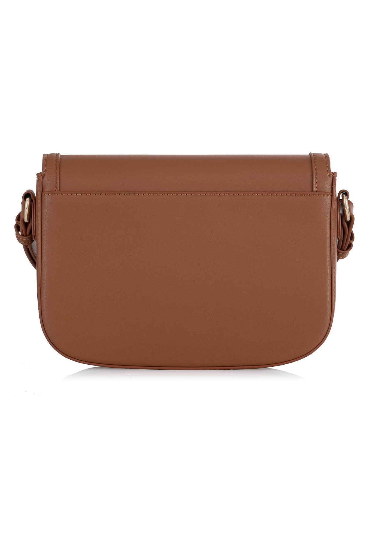 Small postbag in cognac color TOREC-0896-87(W24)-04