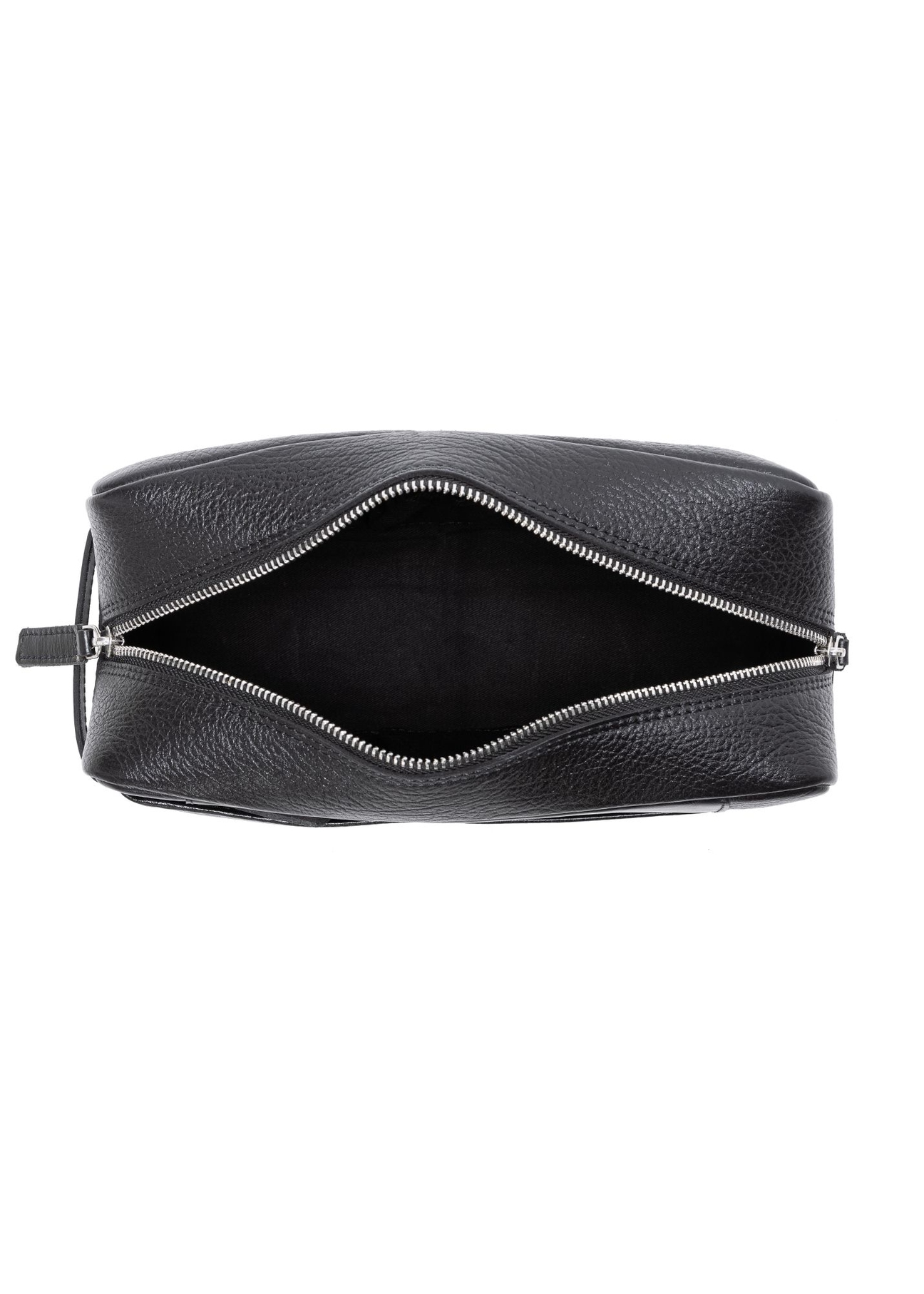 Men's leather cosmetic bag with logo TORMS-0298A-99(Z25) - top view of the product on a white background.