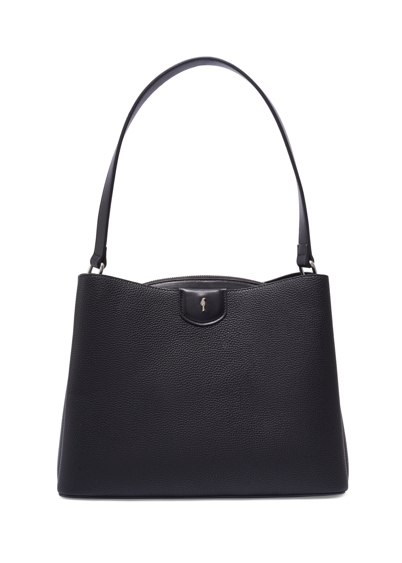 Black women's shoulder bag TOREC-1297-9I(Z26), front product view on white background.