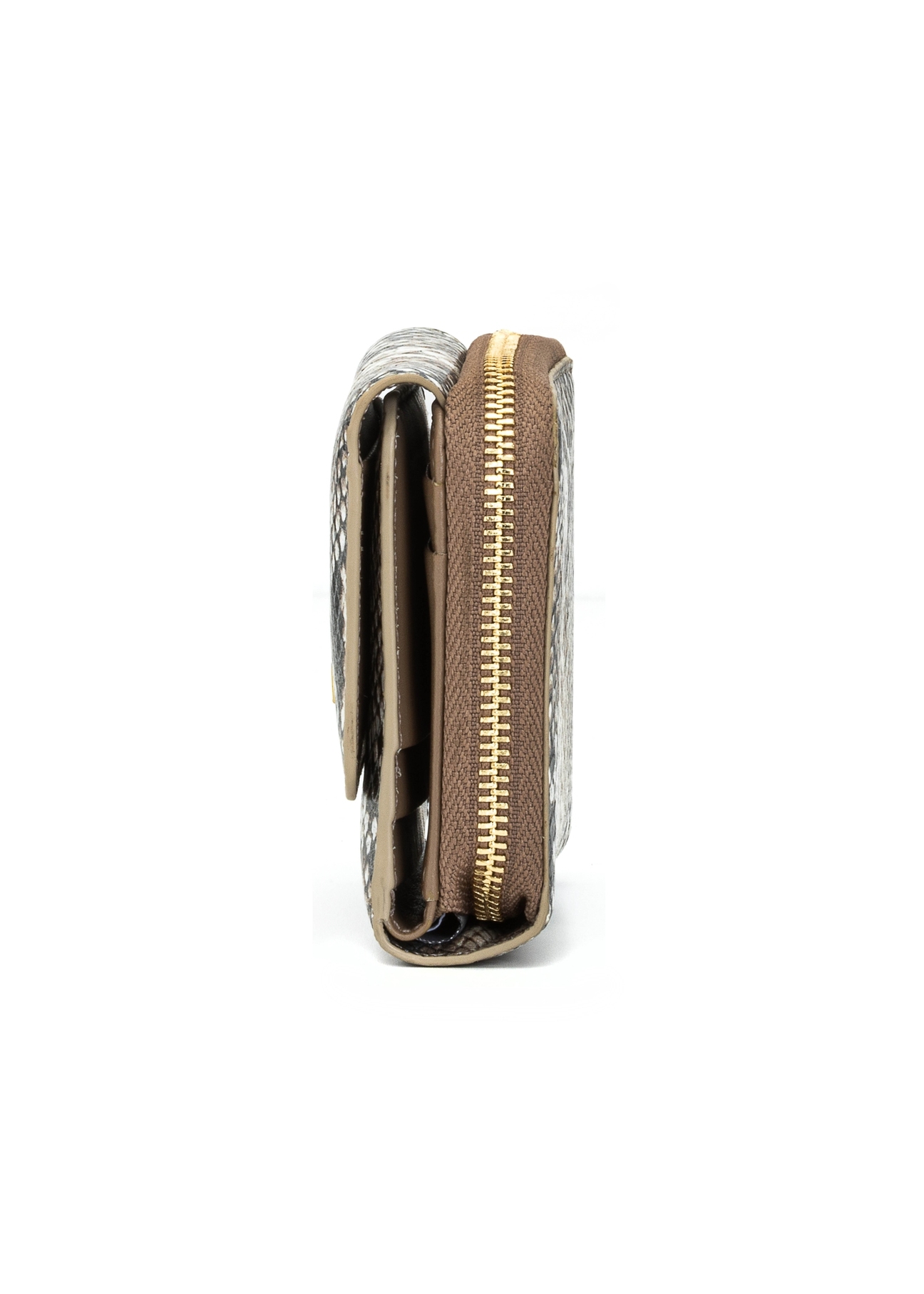 Small women's leather wallet PORES-0971-86(Z25), product view from the side on a white background.