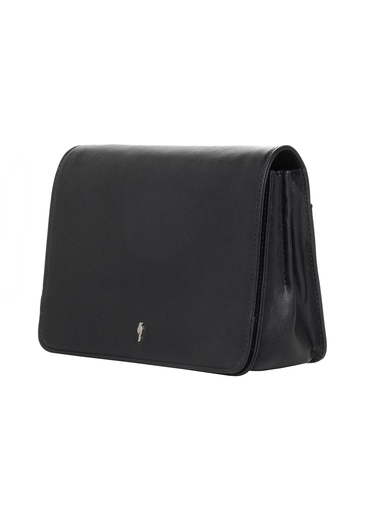 TORES-1316A-99(Z26) women's black leather crossbody bag, angled product view on a white background.