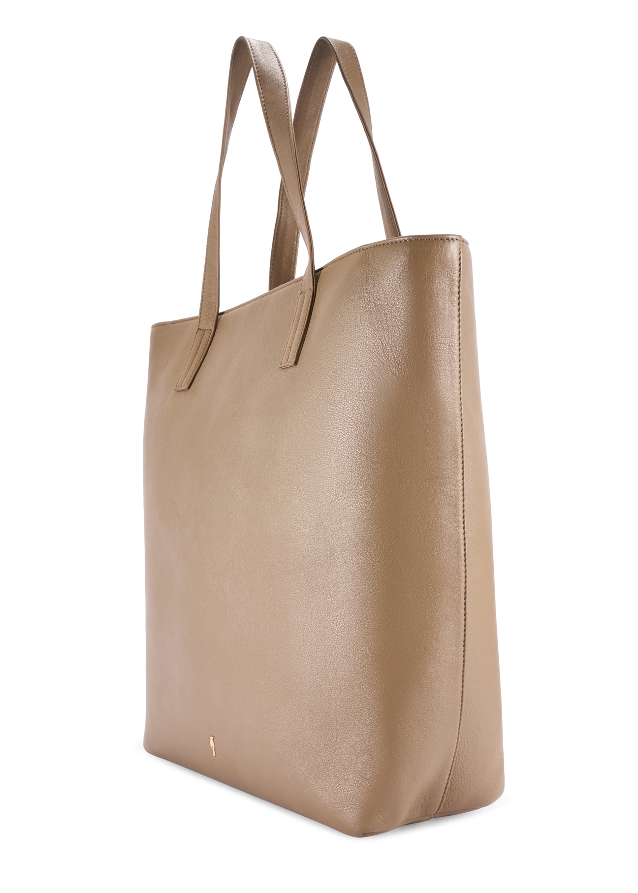 Large beige women's shopper handbag TORES-0850F-1K(W26) - product view slightly diagonal, on a white background.