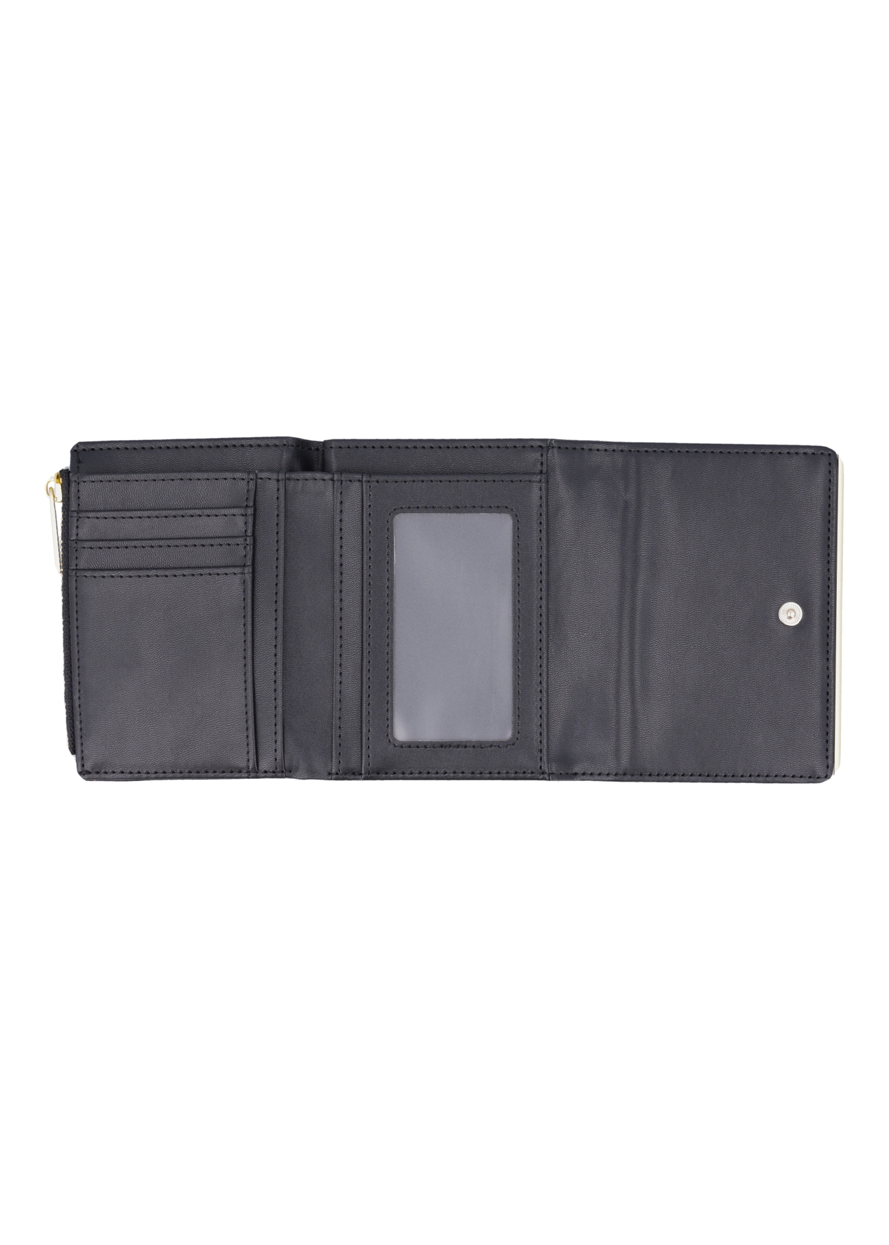 Black medium women's wallet POREC-0448-99(Z26), product view inside on white background.
