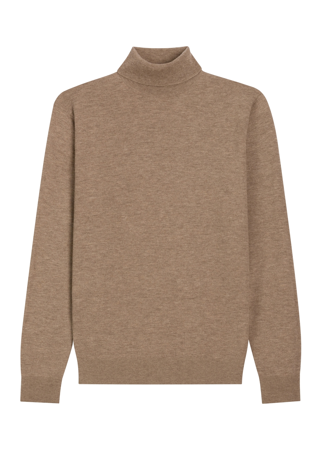 Men's wool turtleneck in camel color SWEMT-0198-1D(Z26)