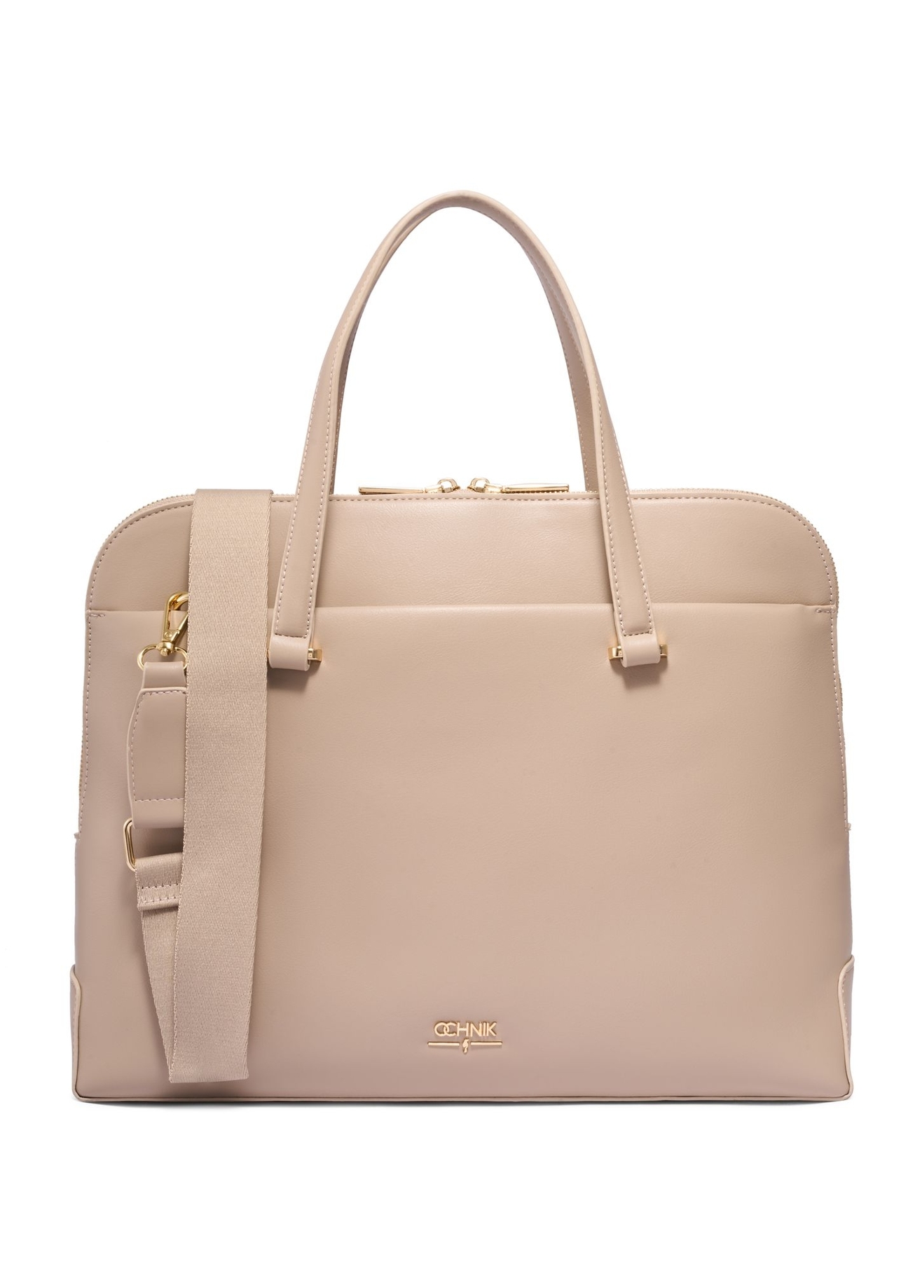 Beige women's bag TOREC-1320-1B(Z26), product view from the front on a white background.