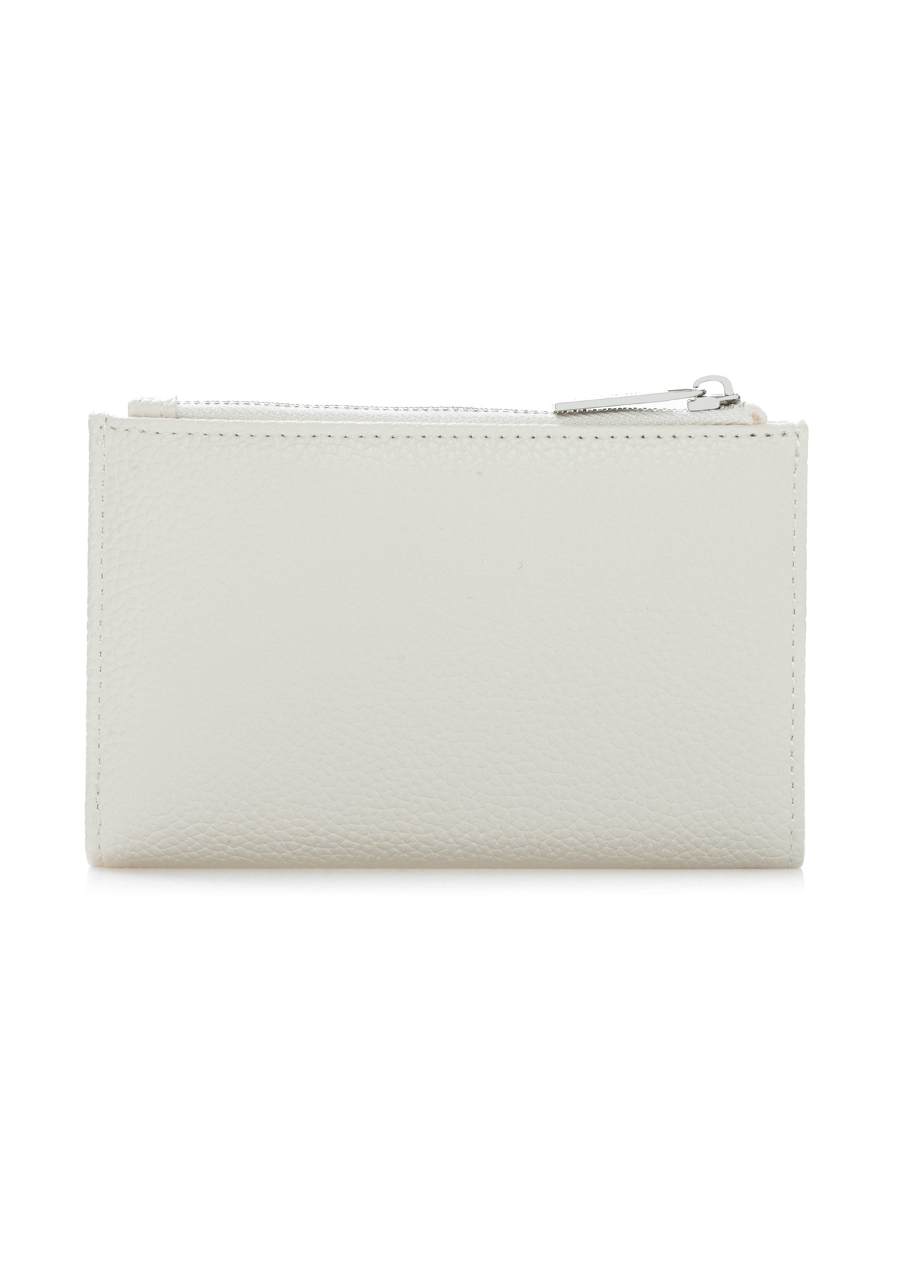 Medium cream women's wallet POREC-0428-0B(W26), back view of the product on a white background.