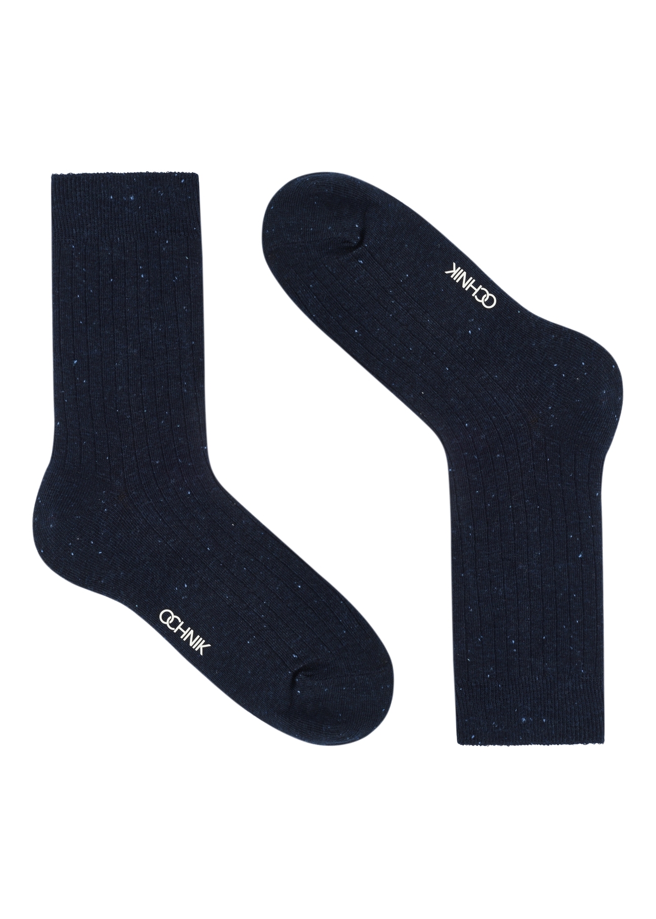Navy blue men's socks SKAMT-0192-69(Z25), product view without packaging on white background.