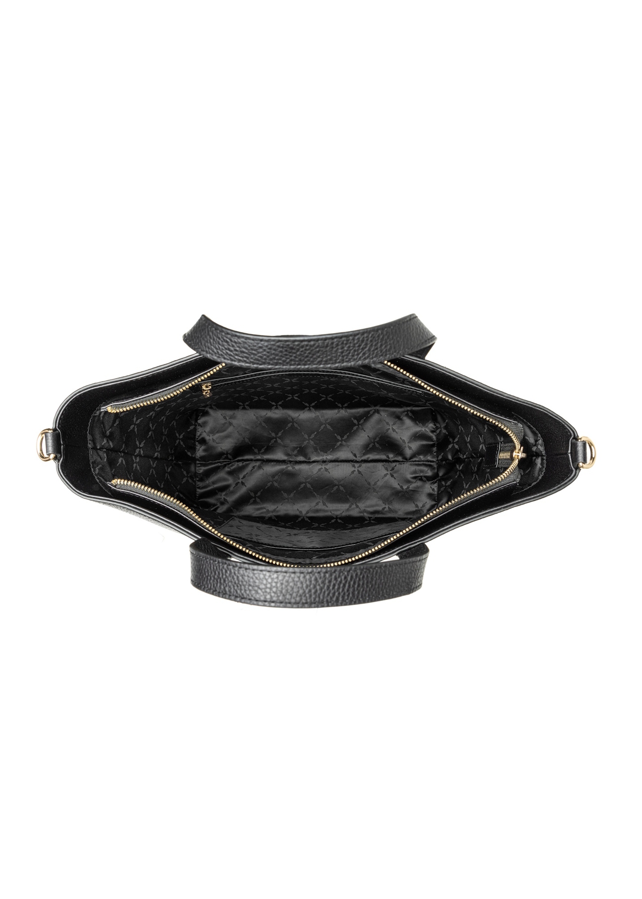 Black leather shopper bag TORES-1272-9I(W26)