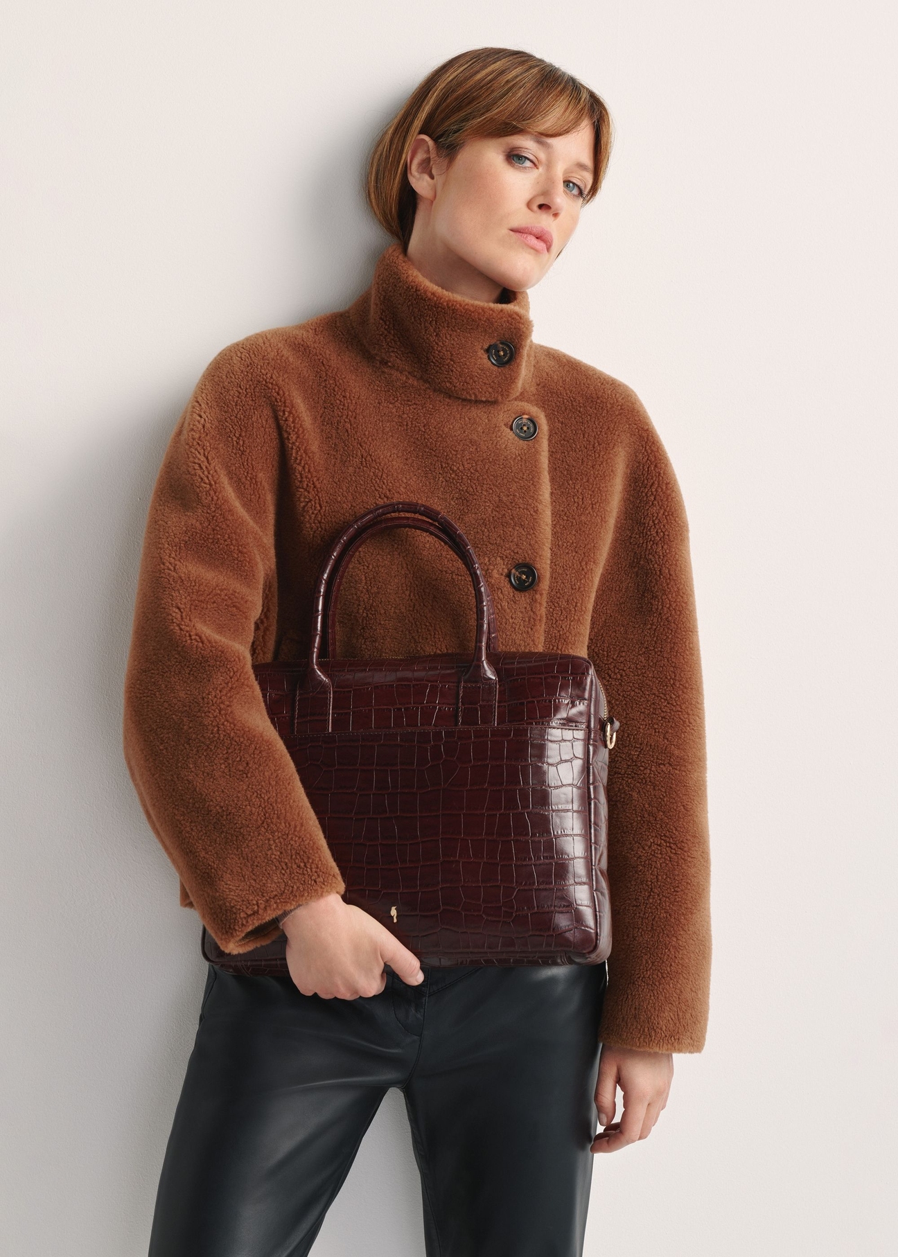 Elegant croco leather women's bag TORES-1128F-1H(W26)