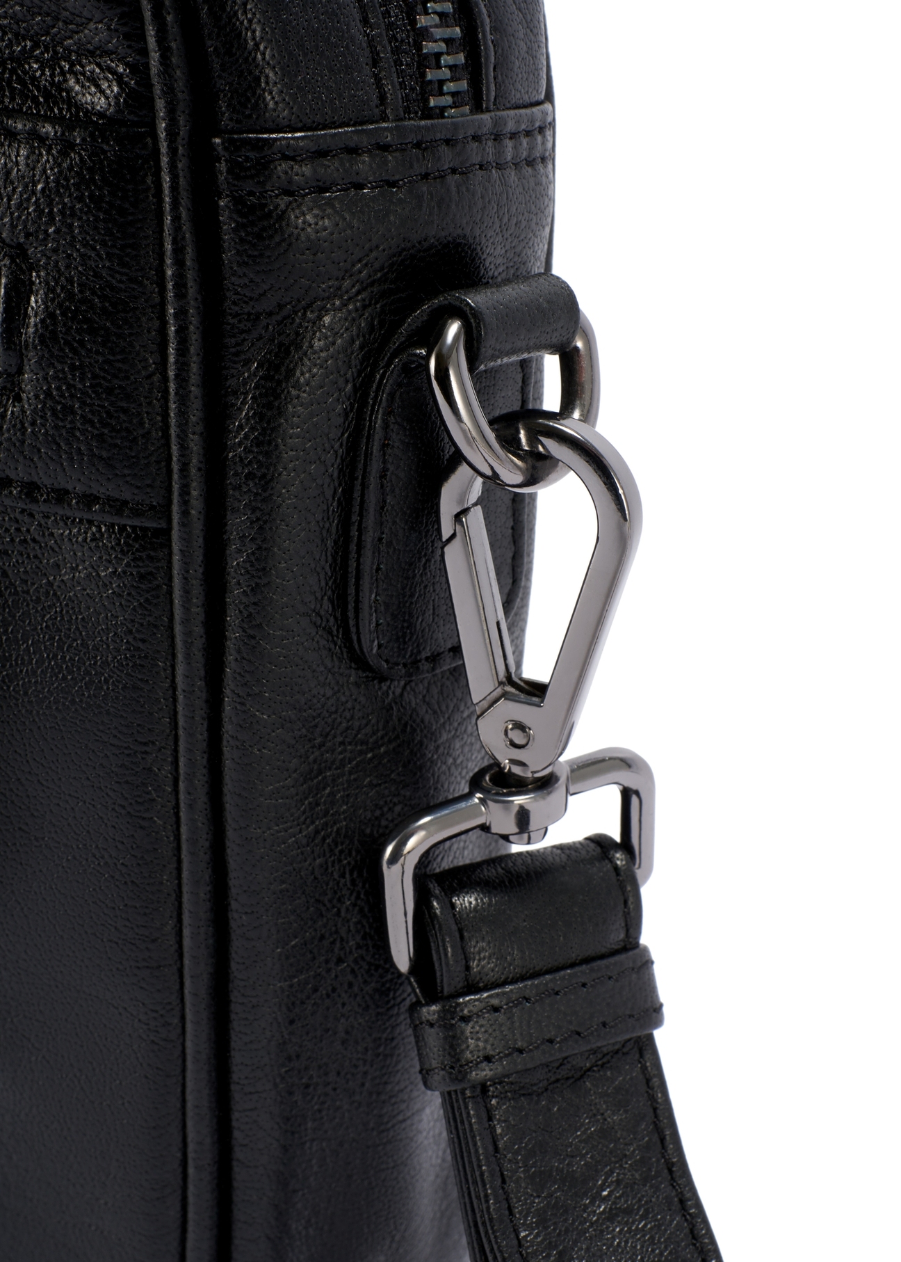 Black leather men's bag TORMS-0491-99(W26)