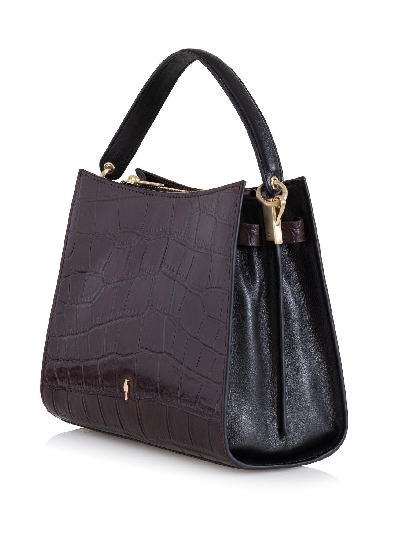 Women's three-compartment leather handbag TORES-0967-49(Z23)-04