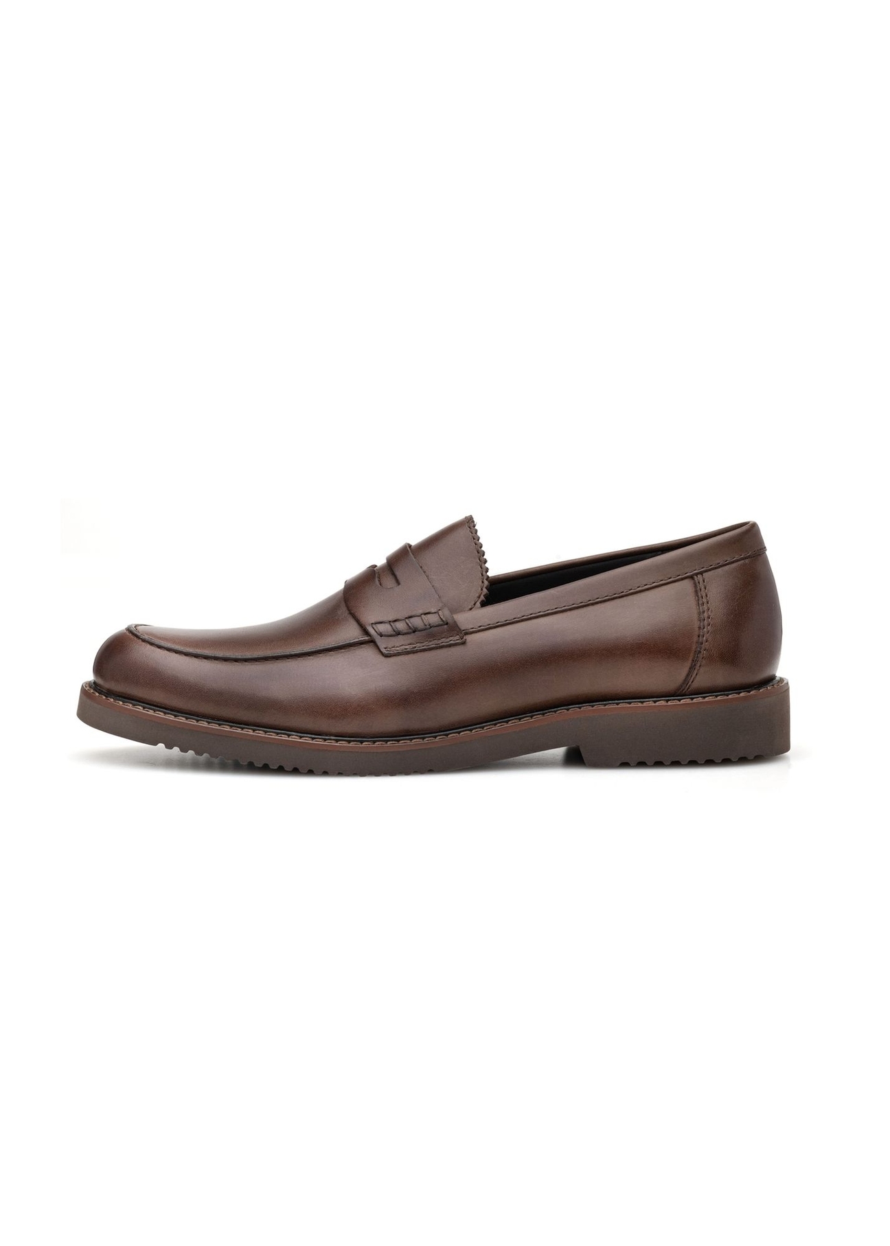 Dark brown leather men's loafers BUTYM-0502-1I(W26)